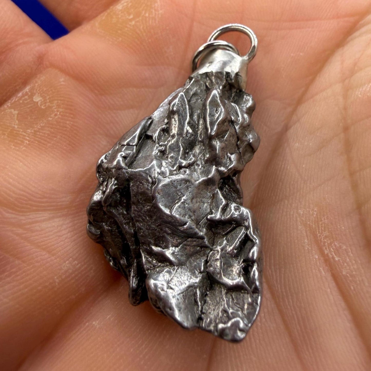 Campo del Cielo Meteorite Pendant: Authentic Iron Meteorite Jewelry, 18.14g