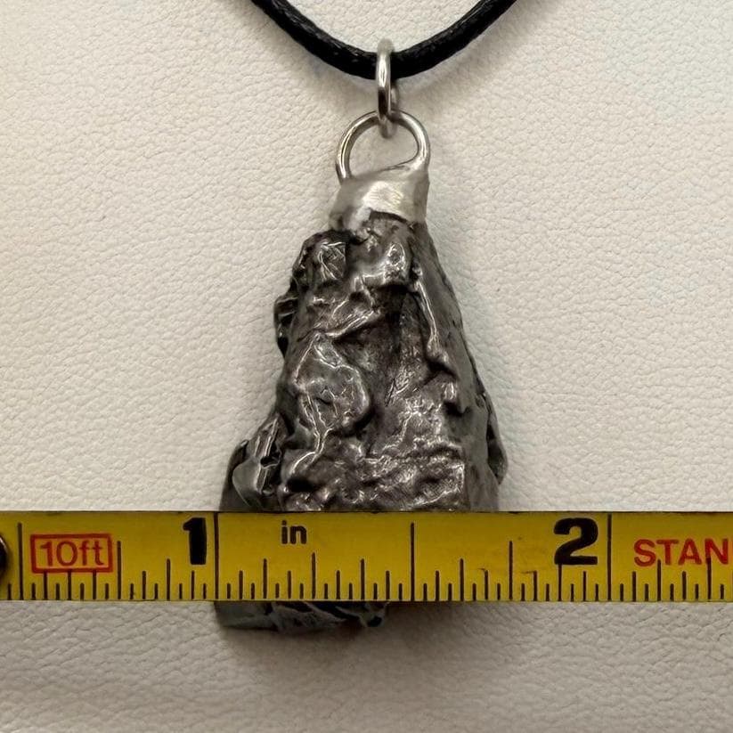 Campo del Cielo Meteorite Pendant: Authentic Iron Meteorite Jewelry, 18.14g