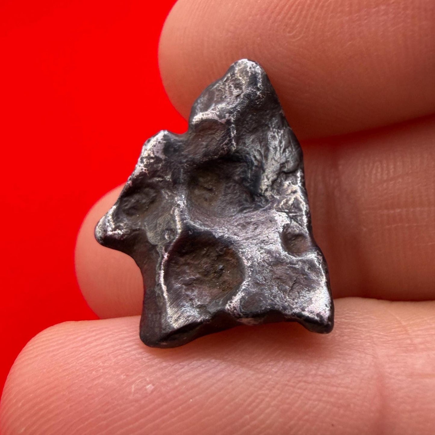 Agoudal Iron Meteorite Specimen: Regmaglypts, IIAB Hexahedrite, 5.43 grams