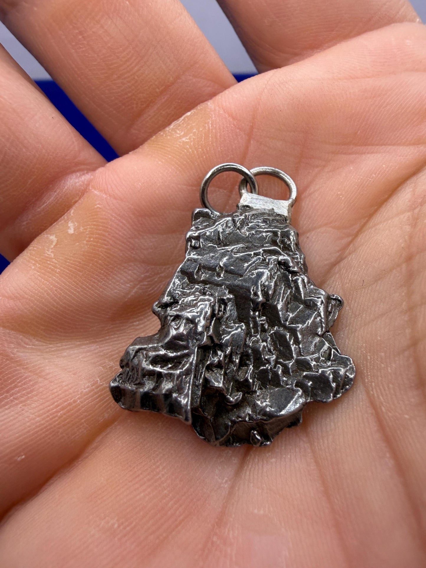 Campo del Cielo Meteorite Pendant: Authentic Iron Meteorite Jewelry, 13.15g
