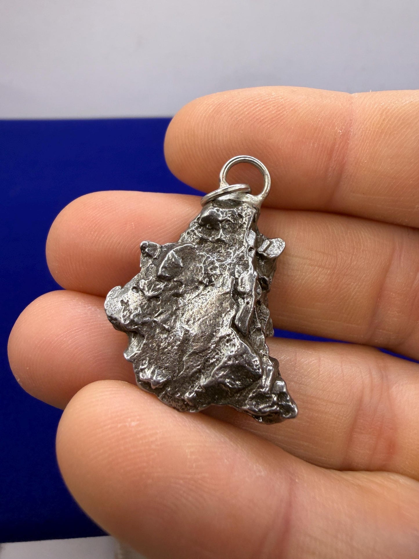 Campo del Cielo Meteorite Pendant: Authentic Iron Meteorite Jewelry, 13.15g