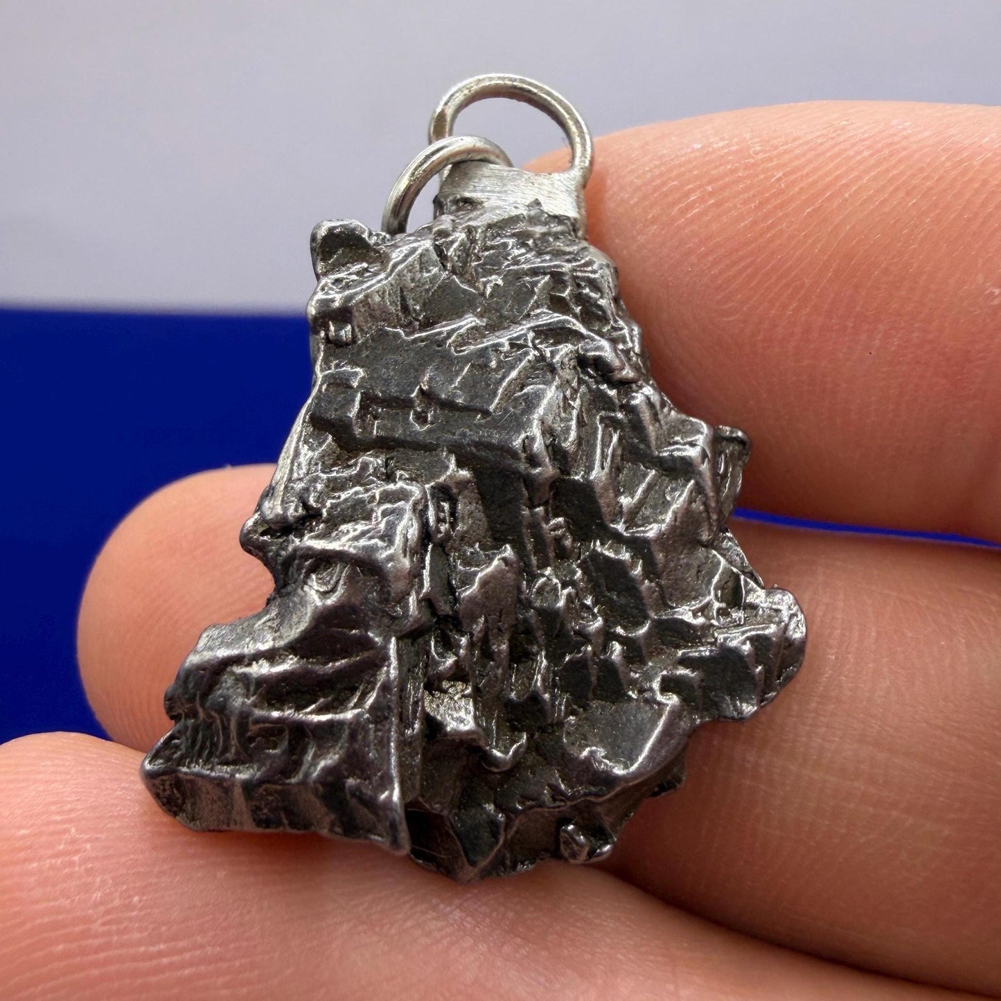 Campo del Cielo Meteorite Pendant: Authentic Iron Meteorite Jewelry, 13.15g