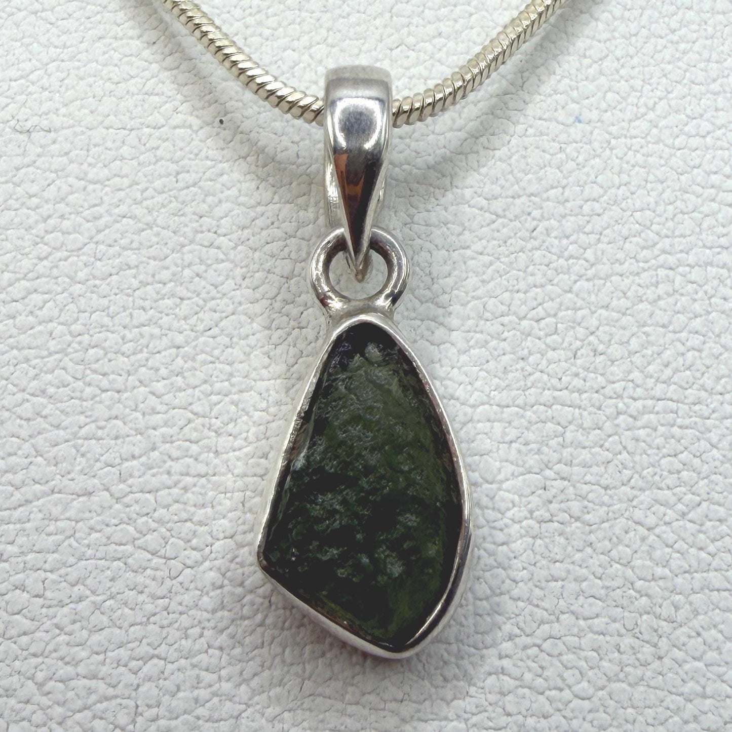 Authentic Moldavite Tektite Pendant: Czech Republic, Reiki Energy