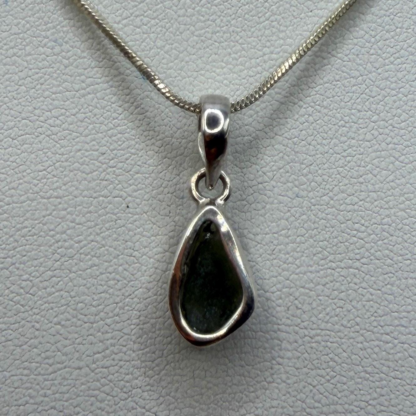 Authentic Moldavite Tektite Pendant: Czech Republic, Reiki Energy