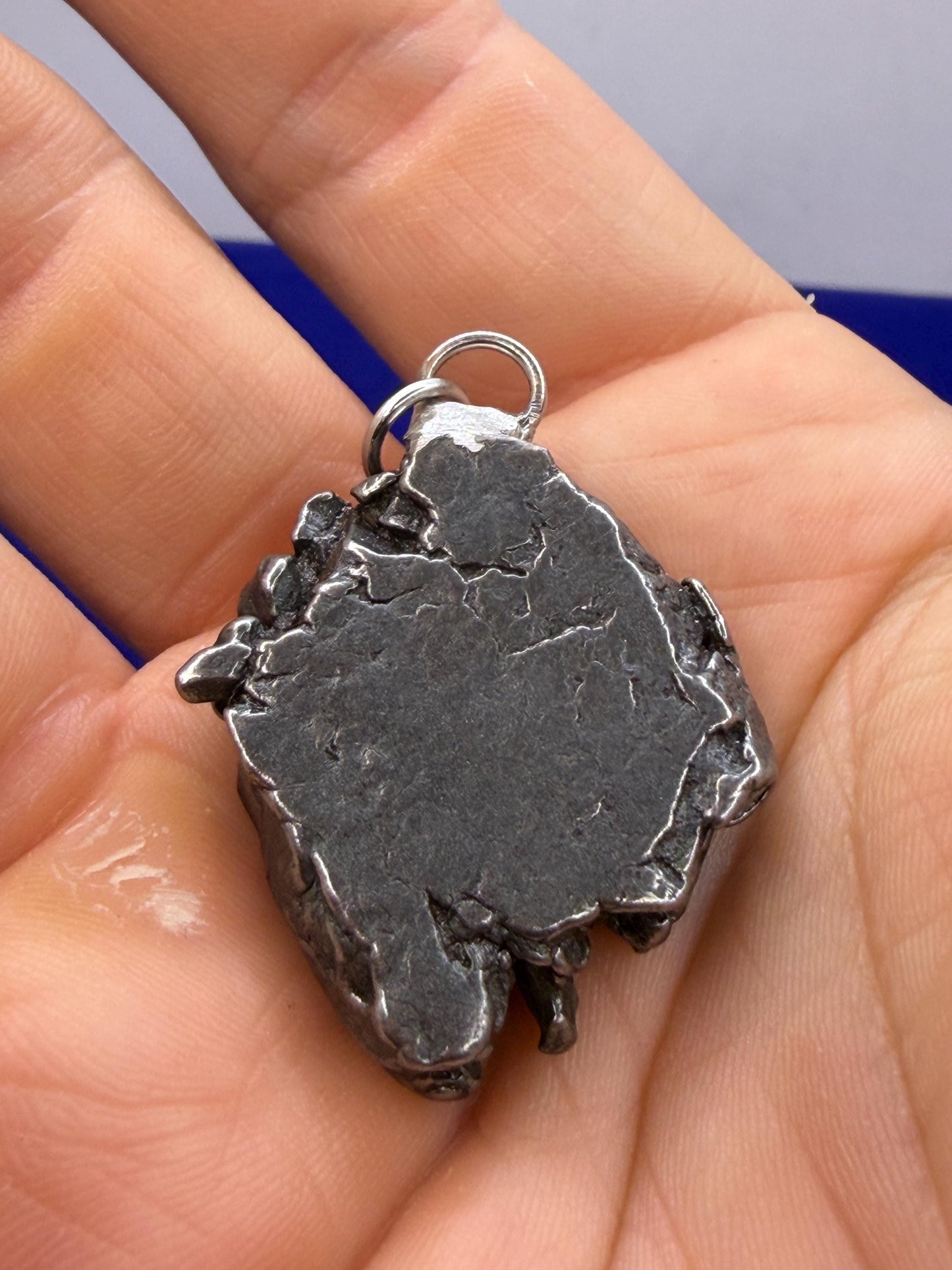Campo del Cielo Meteorite Pendant: Authentic Iron Meteorite Jewelry, 26.14g