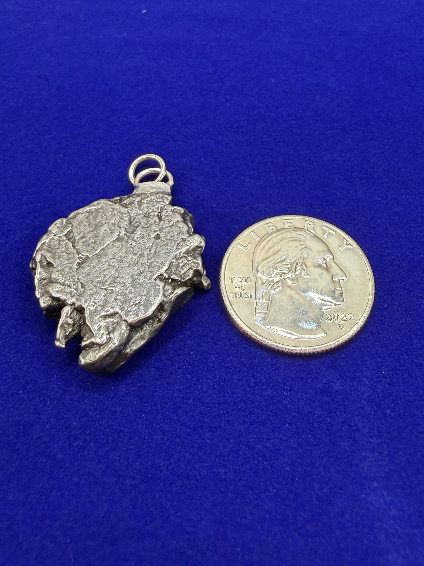 Campo del Cielo Meteorite Pendant: Authentic Iron Meteorite Jewelry, 26.14g