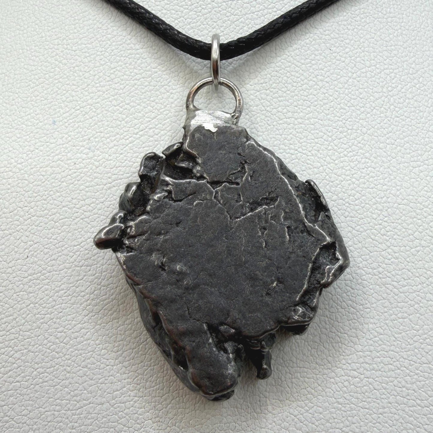 Campo del Cielo Meteorite Pendant: Authentic Iron Meteorite Jewelry, 26.14g