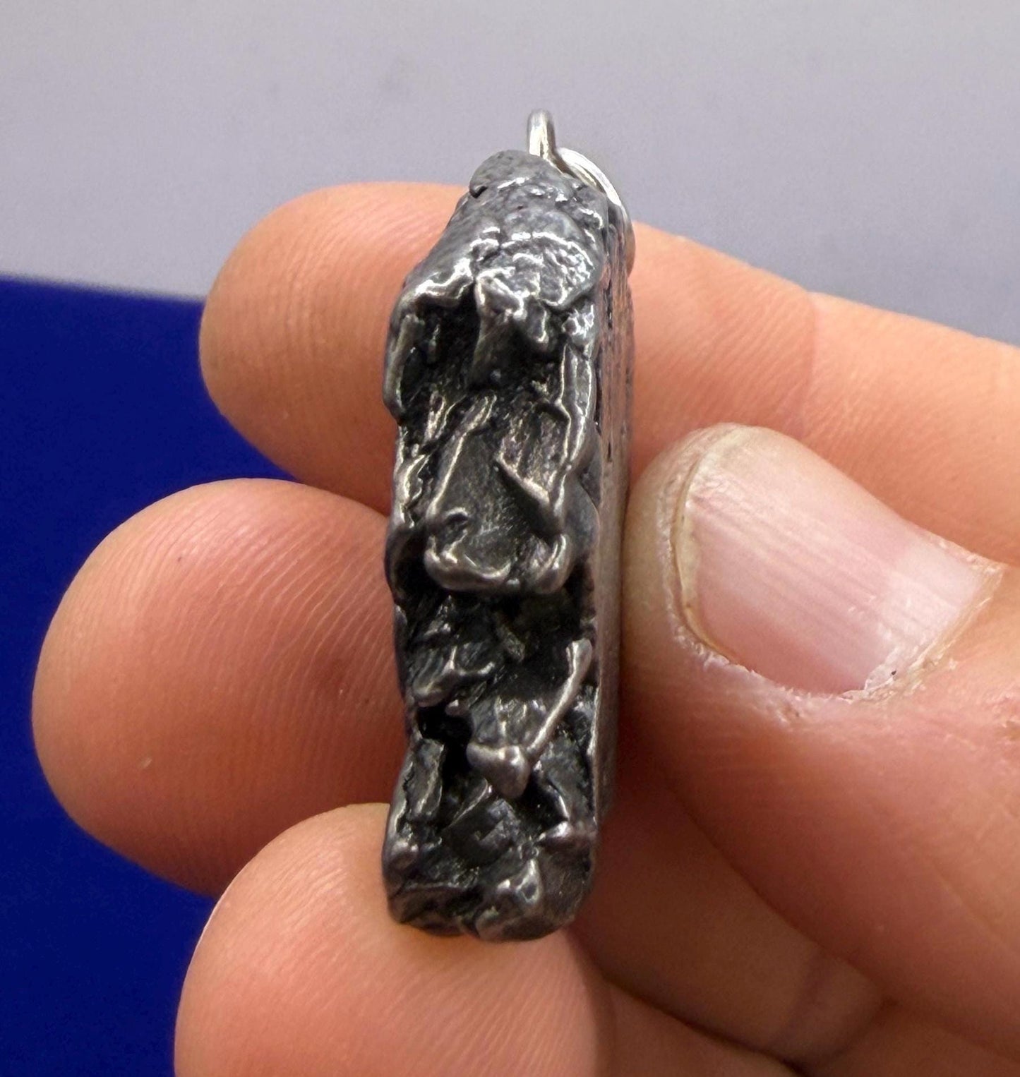 Campo del Cielo Meteorite Pendant: Authentic Iron Meteorite Jewelry, 26.14g