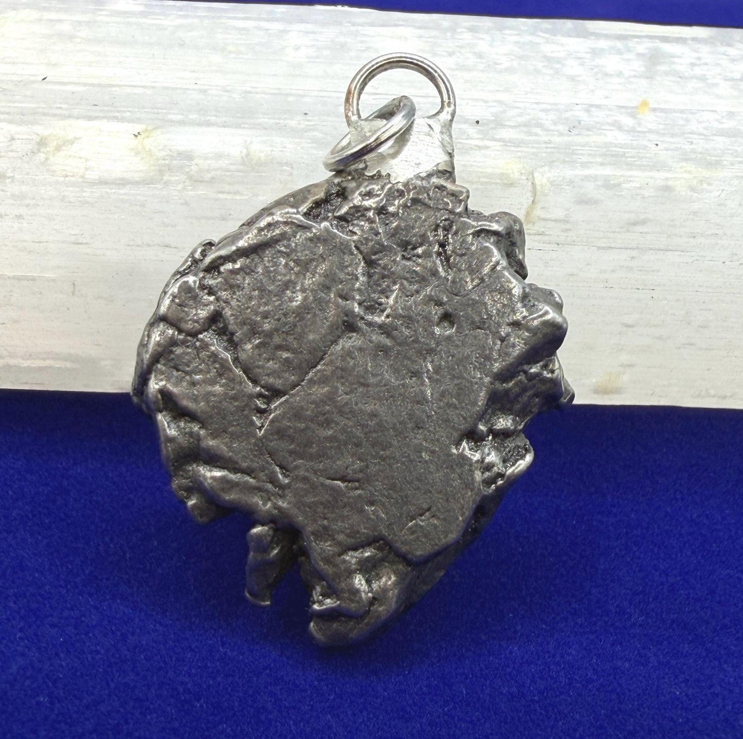 Campo del Cielo Meteorite Pendant: Authentic Iron Meteorite Jewelry, 26.14g