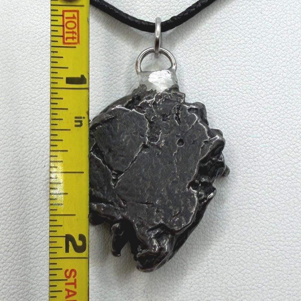 Campo del Cielo Meteorite Pendant: Authentic Iron Meteorite Jewelry, 26.14g