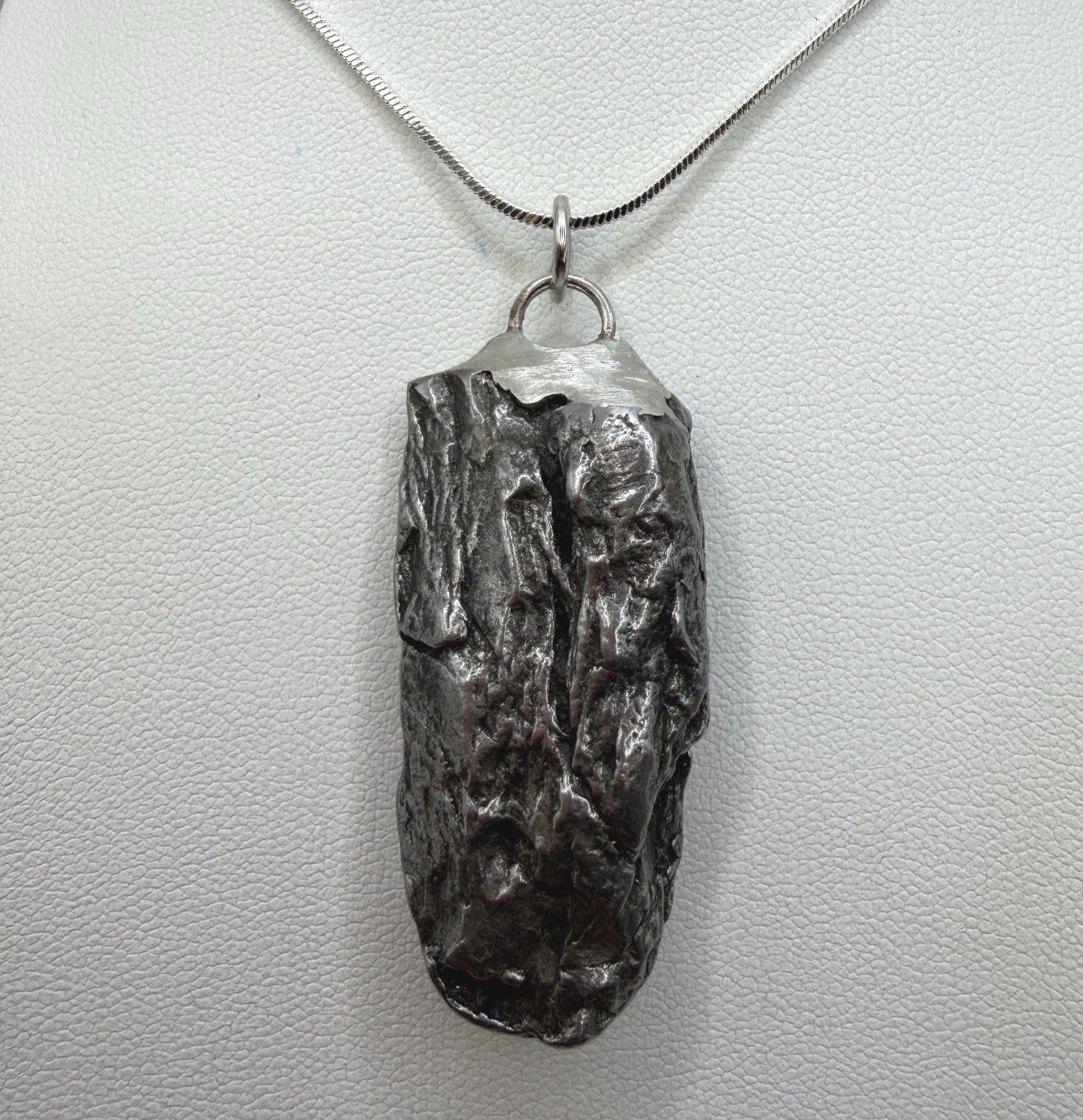 Campo del Cielo Meteorite Pendant: Authentic Iron Meteorite Jewelry, 33.66g