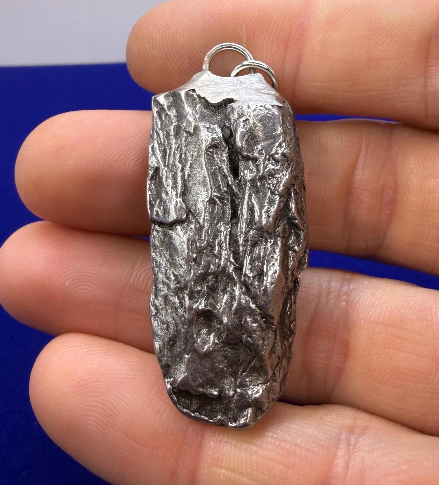 Campo del Cielo Meteorite Pendant: Authentic Iron Meteorite Jewelry, 33.66g