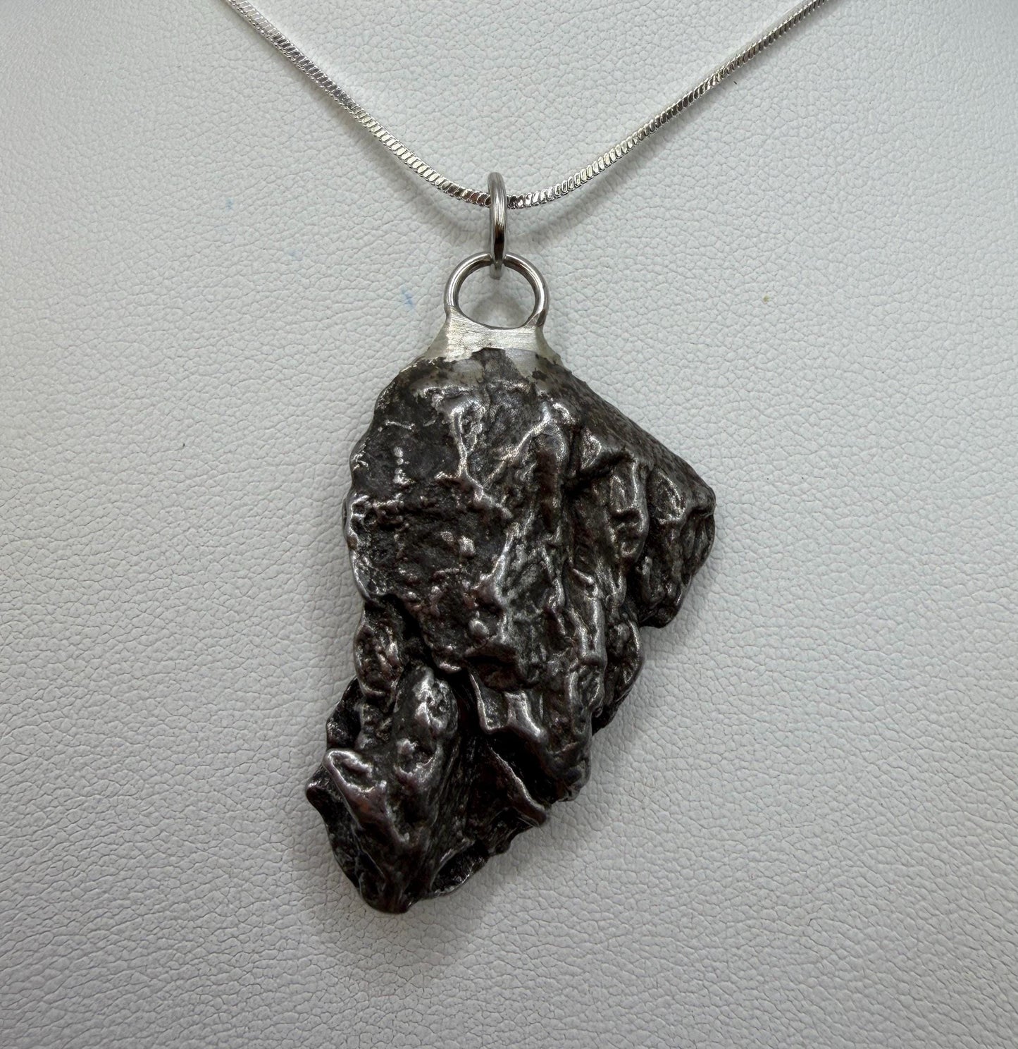 Campo del Cielo Meteorite Pendant: Authentic Iron Meteorite Jewelry, 18.80g