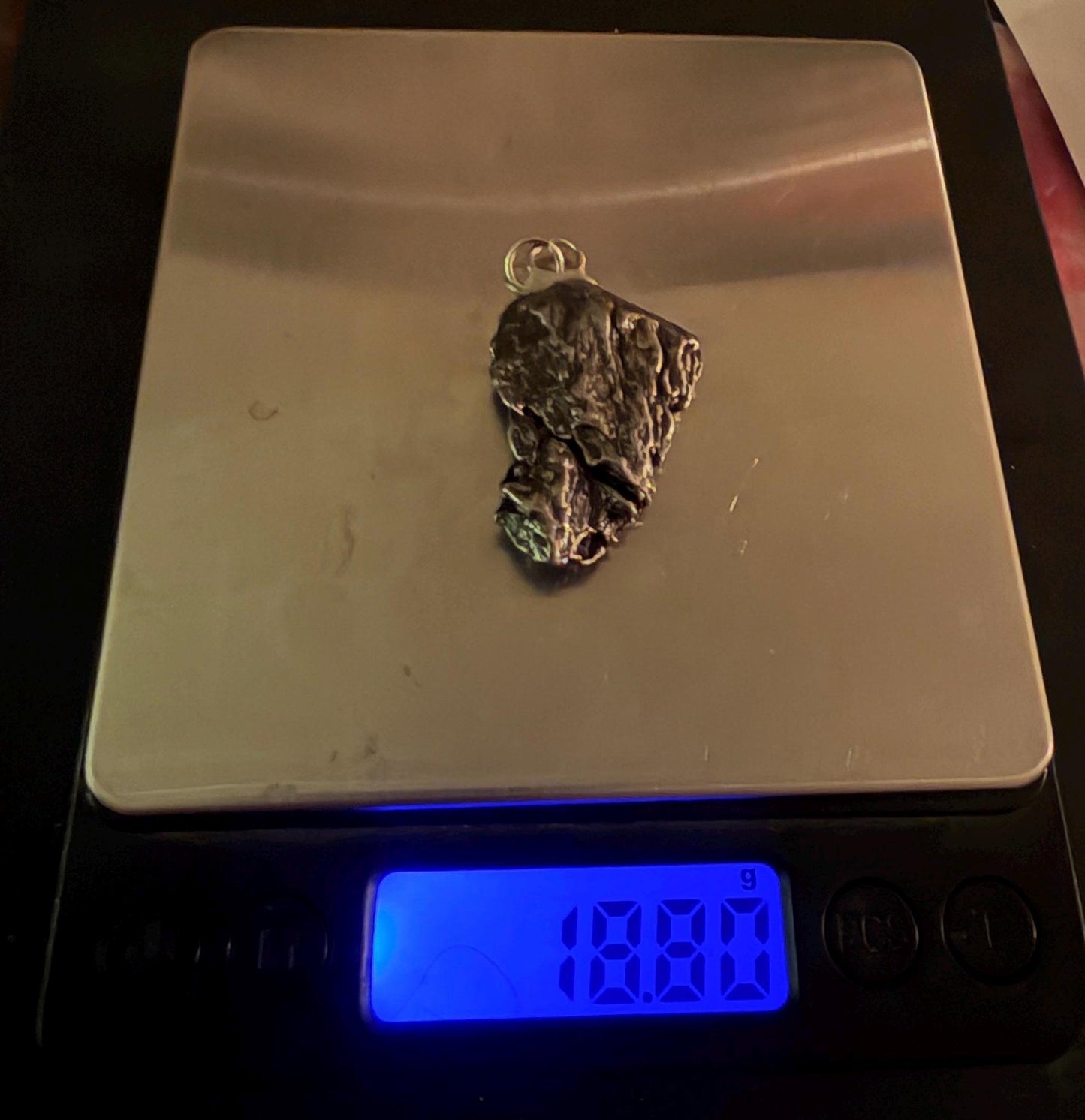 Campo del Cielo Meteorite Pendant: Authentic Iron Meteorite Jewelry, 18.80g