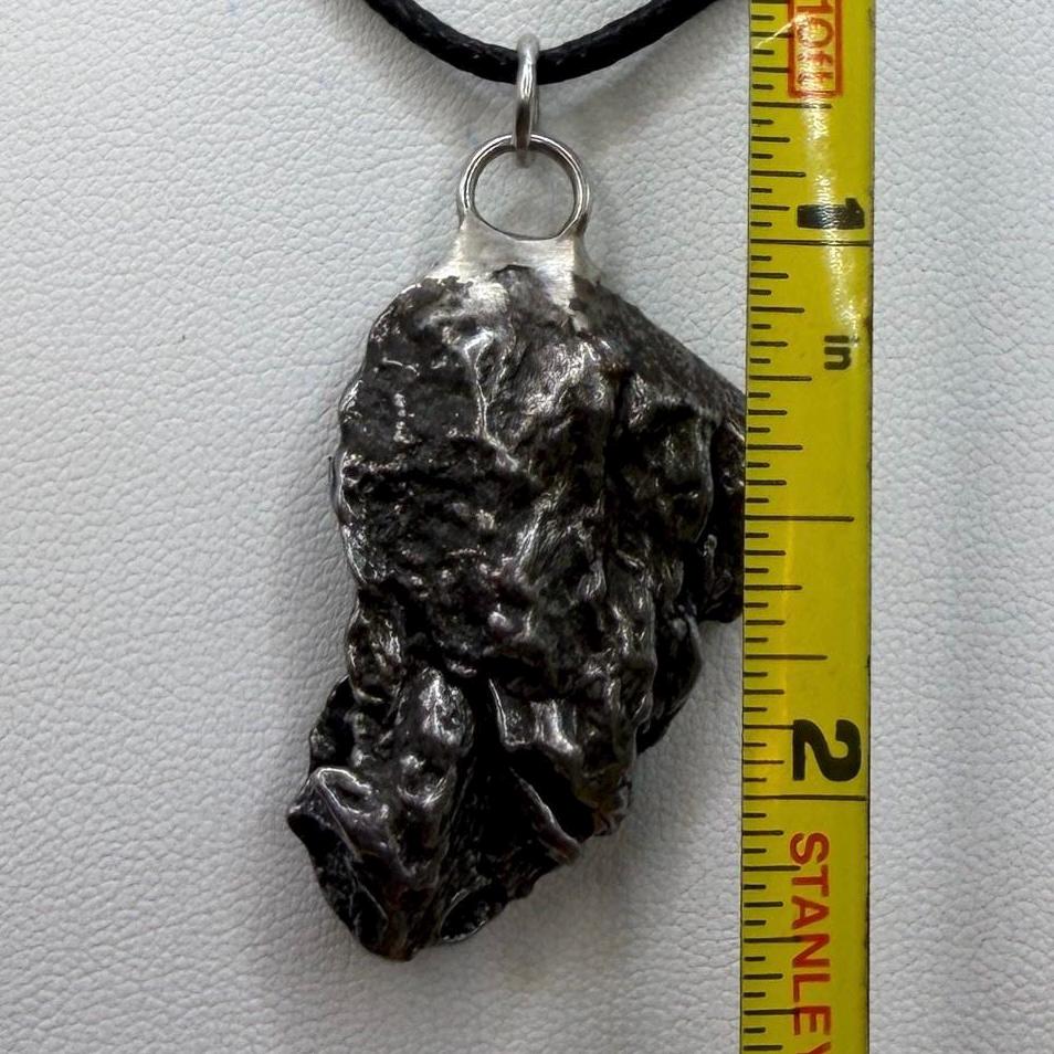 Campo del Cielo Meteorite Pendant: Authentic Iron Meteorite Jewelry, 18.80g