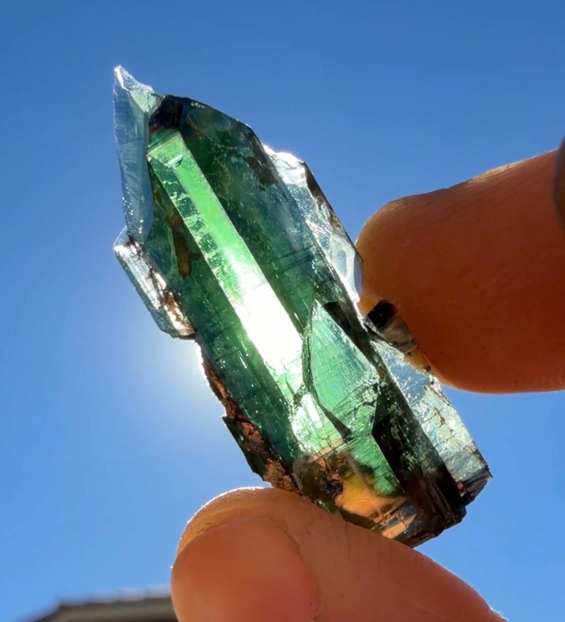 Rare Brazilian Vivianite Crystal: Reiki Energy Stone, Collector's Gem, 4.61g/23.05ct