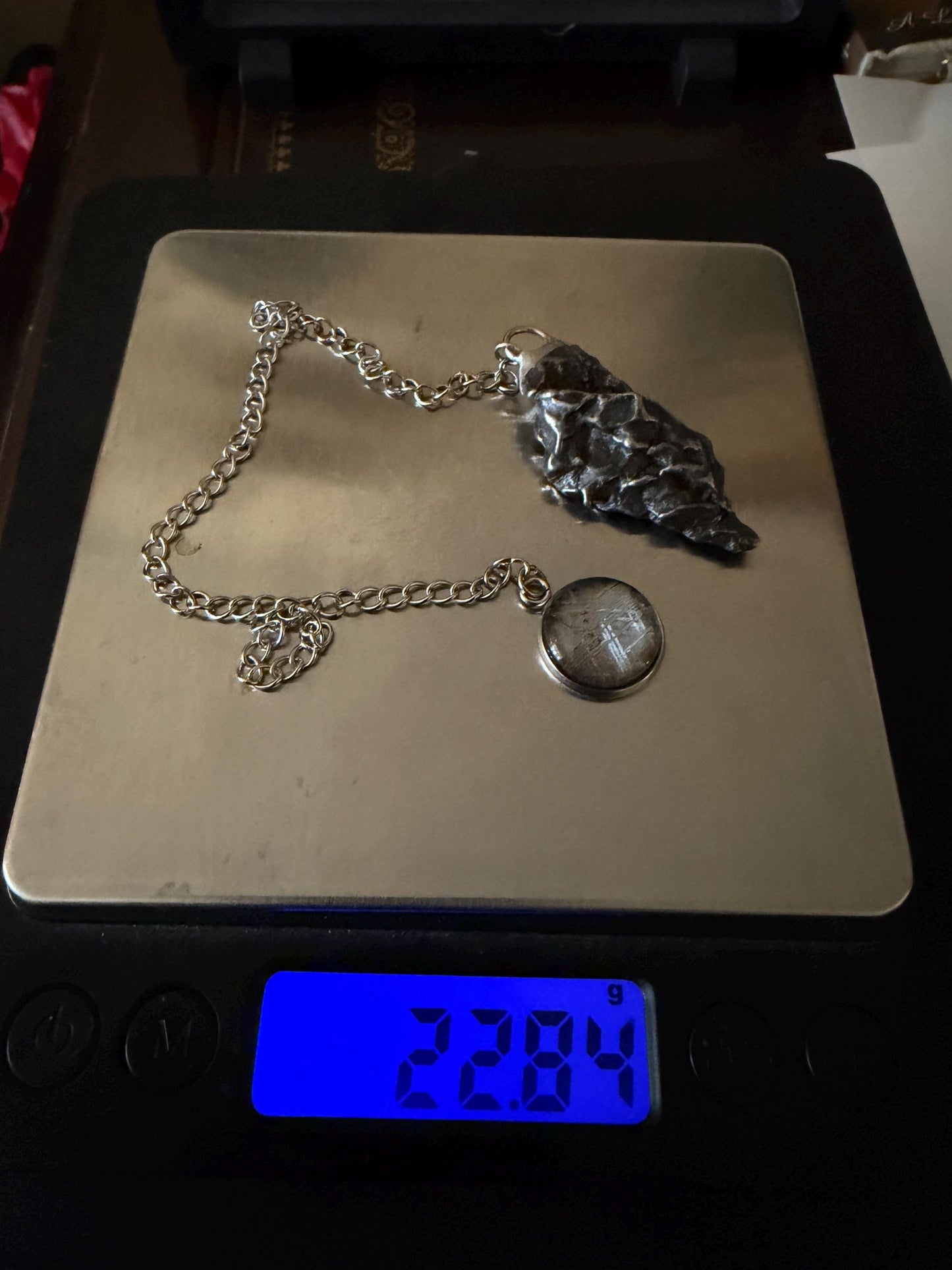 Campo del Cielo Meteorite Pendulum, Rare Cosmic Divination Tool, Crystal Healing Gift, 22.84g