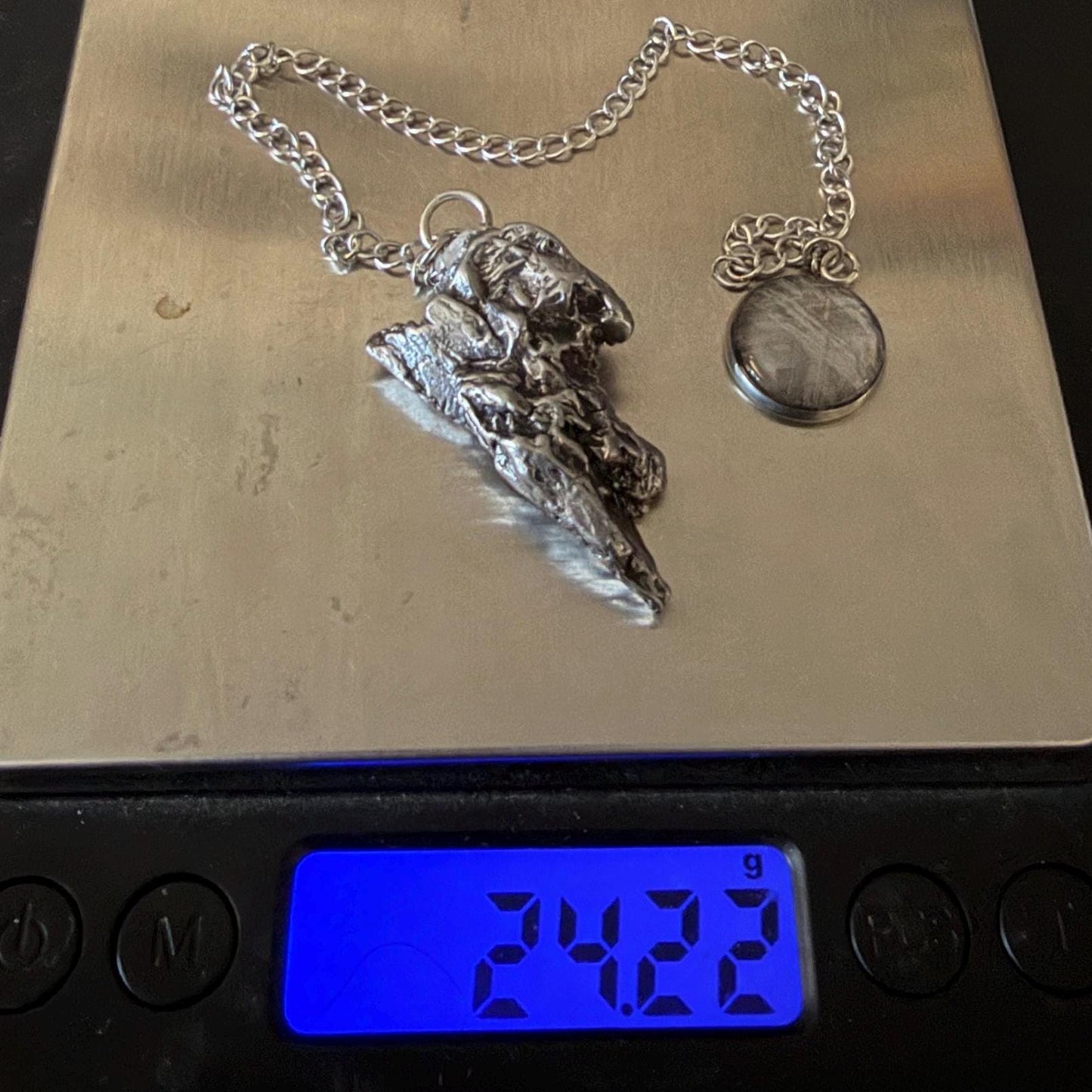 Campo del Cielo Meteorite Pendulum, Rare Cosmic Divination Tool, Crystal Healing Gift, 24.22g