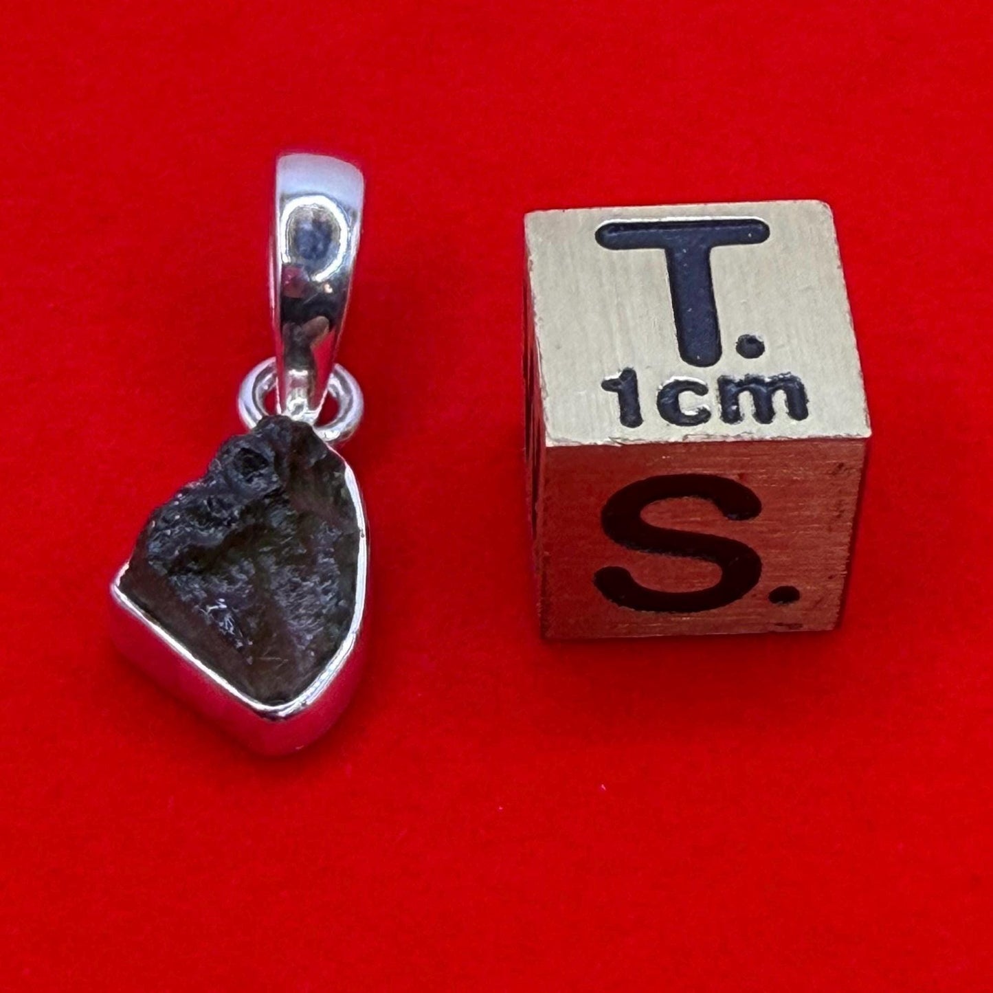 Authentic Moldavite Tektite Pendant: Czech Republic, Reiki Energy, 1.51g