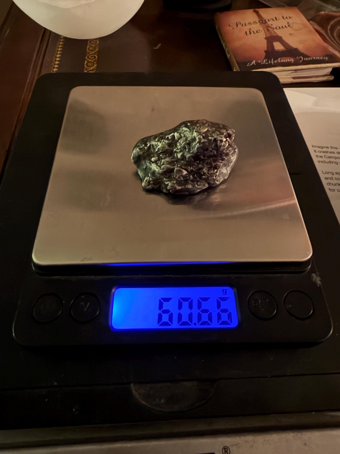 Uruacu Iron Meteorite Specimen: Space Gift, Authentic Meteorite, Brazil, 60.66 grams