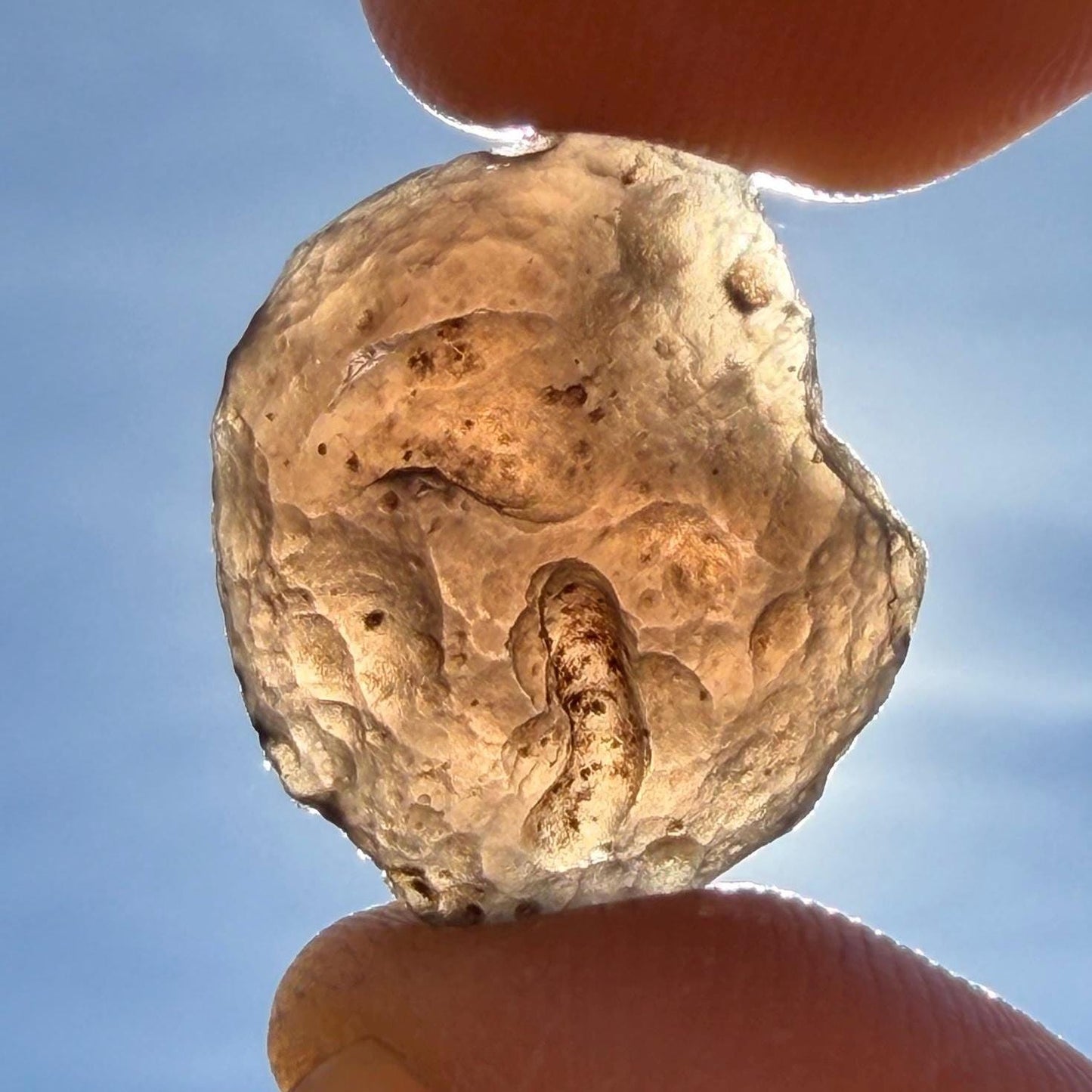Saffordite Stone: Rare Cintamani, Arizona Tektite -4.06 Grams