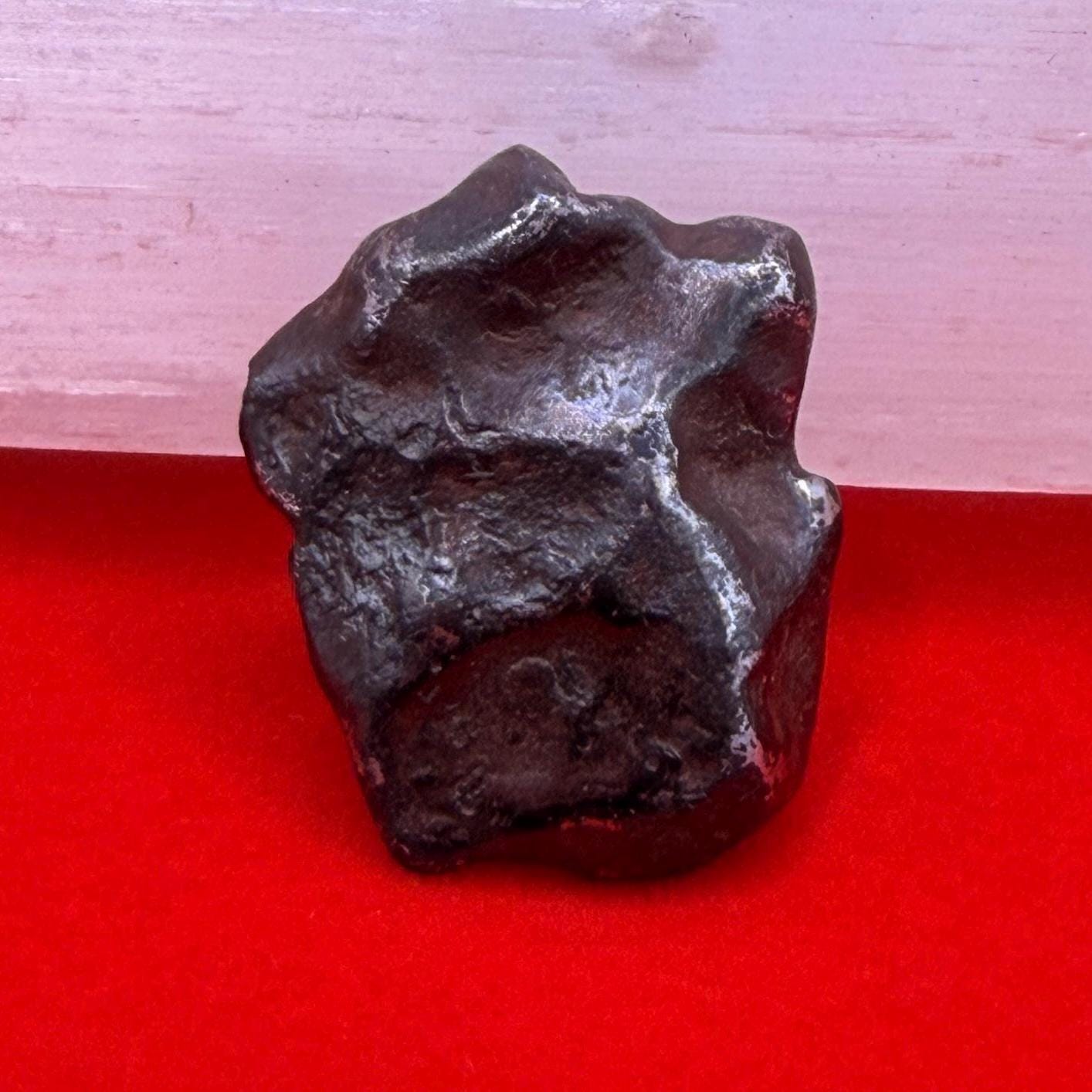 Agoudal Iron Meteorite Specimen: Authentic Meteorite, IIAB Hexahedrite, 8.09 grams