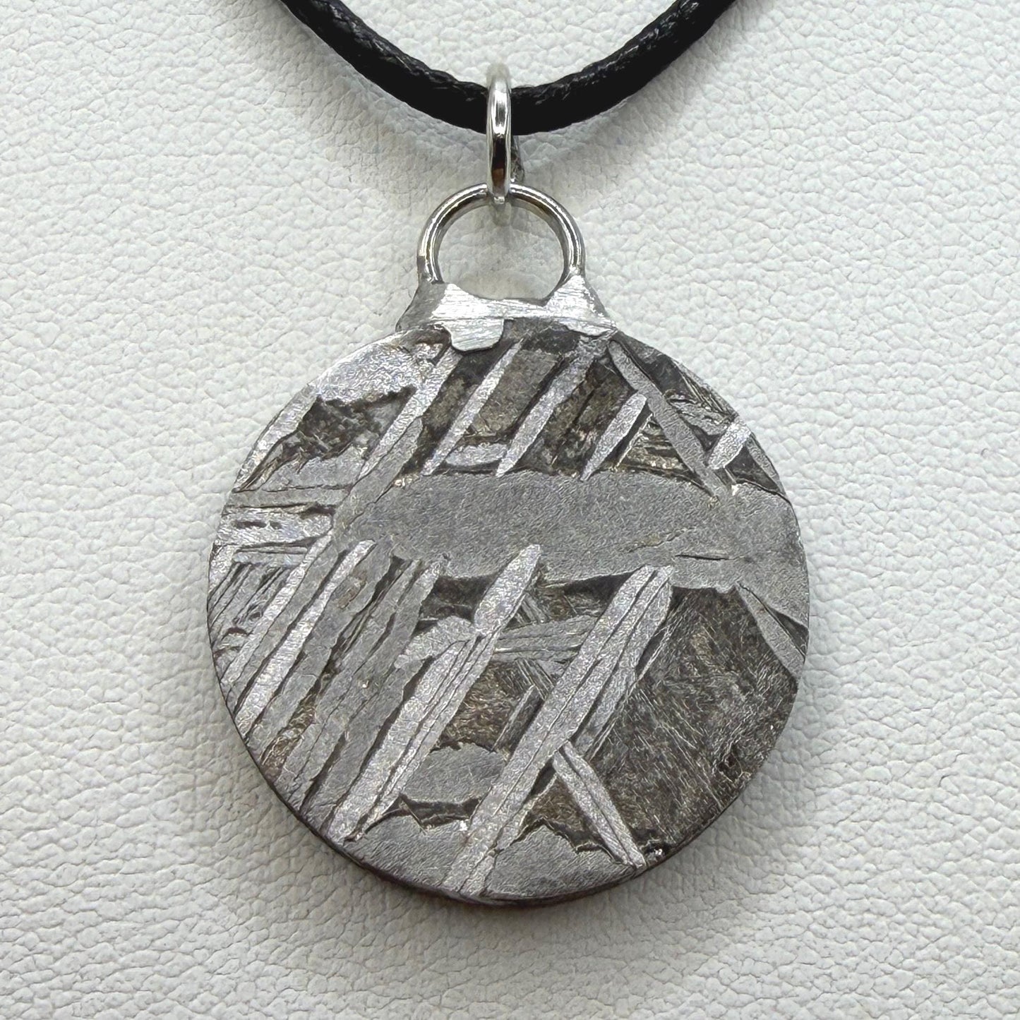 Aletai Meteorite Pendant, Space Jewelry, Etched Iron Widmanstätten 14.69g