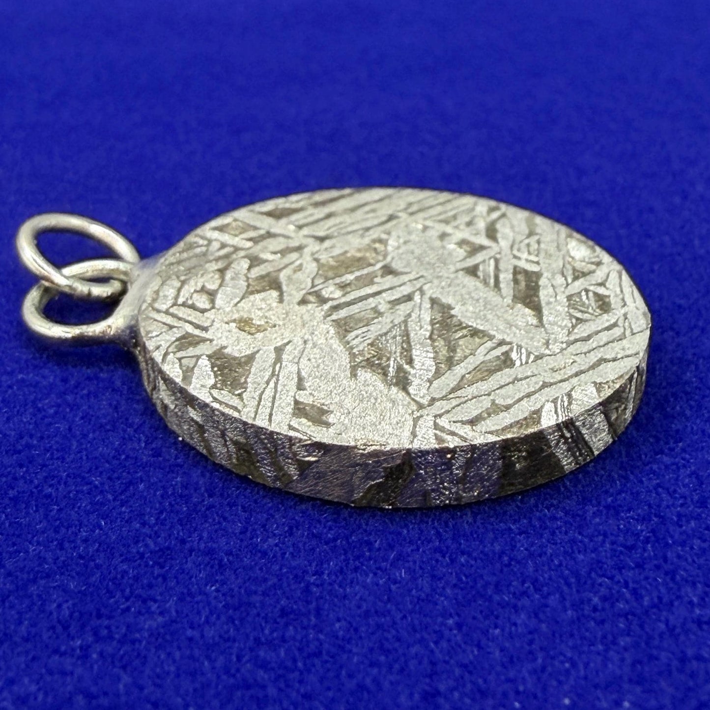 Aletai Meteorite Pendant, Space Jewelry, Etched Iron Widmanstätten 14.69g