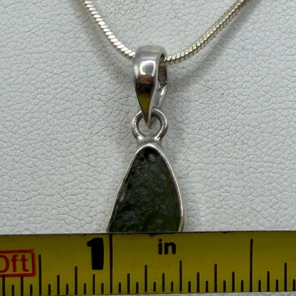 Authentic Moldavite Tektite Pendant: Czech Republic, Reiki Energy