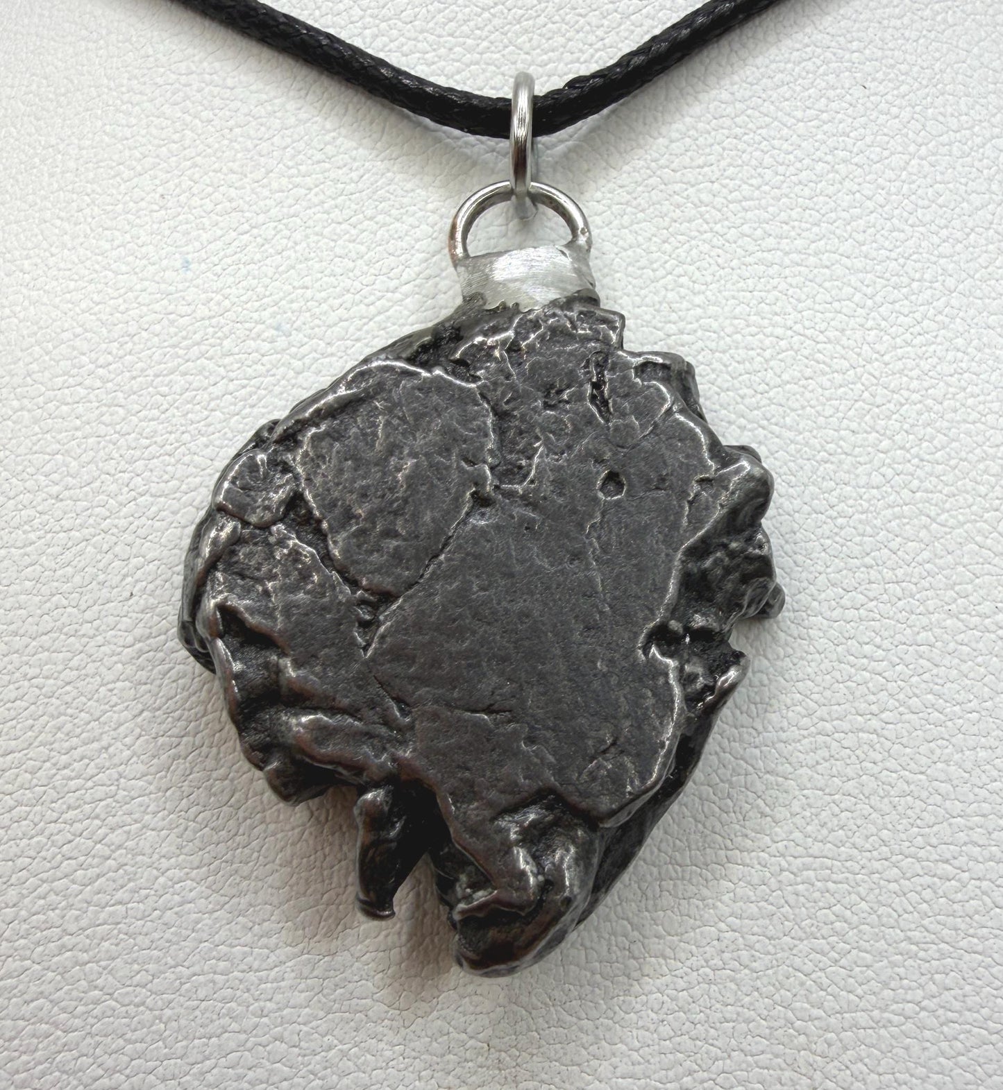 Campo del Cielo Meteorite Pendant: Authentic Iron Meteorite Jewelry, 26.14g