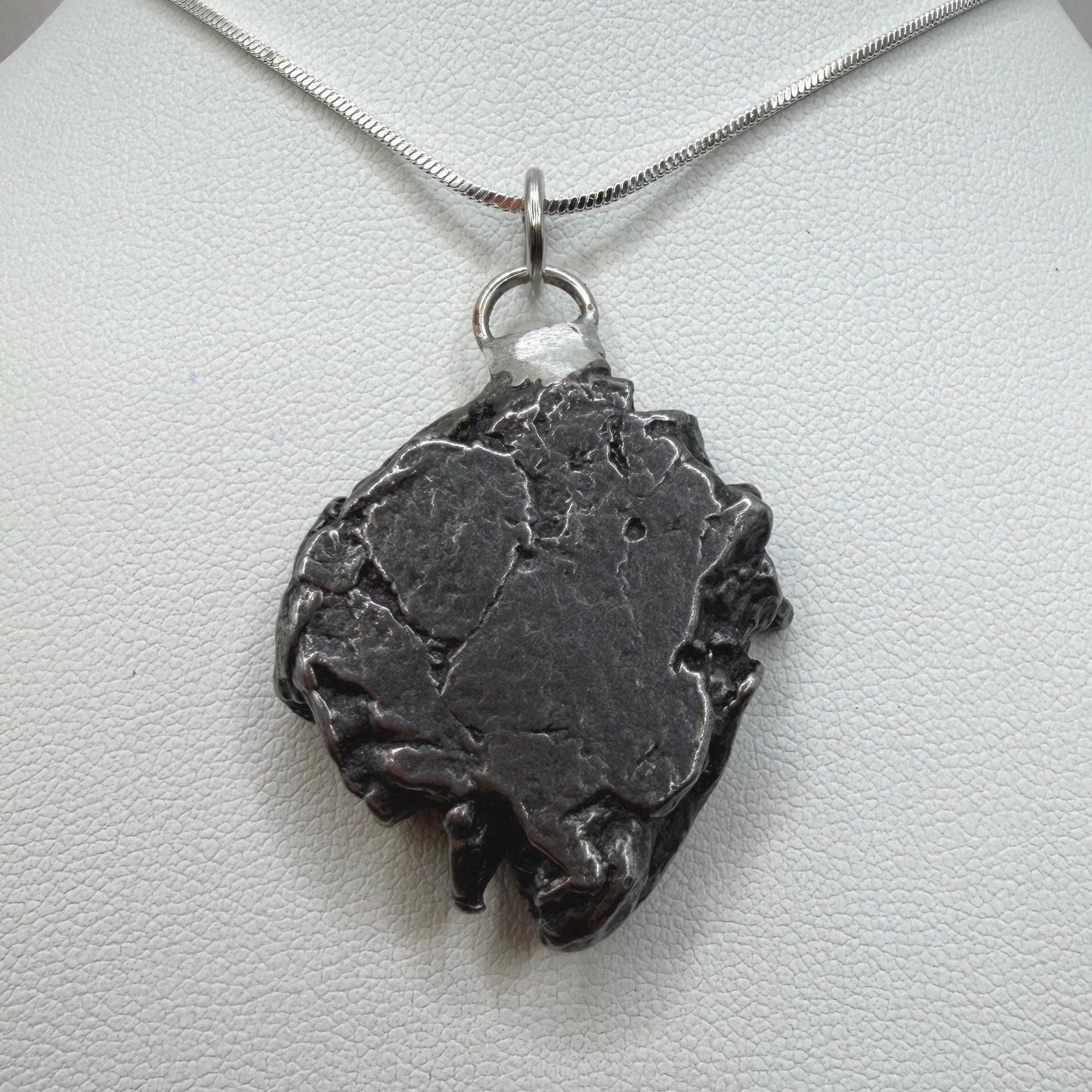 Campo del Cielo Meteorite Pendant: Authentic Iron Meteorite Jewelry, 26.14g