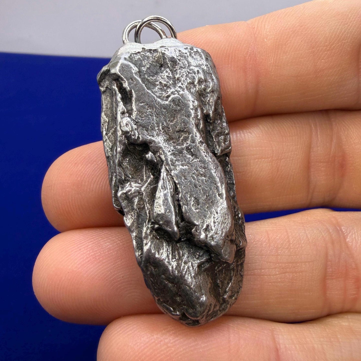 Campo del Cielo Meteorite Pendant: Authentic Iron Meteorite Jewelry, 33.66g