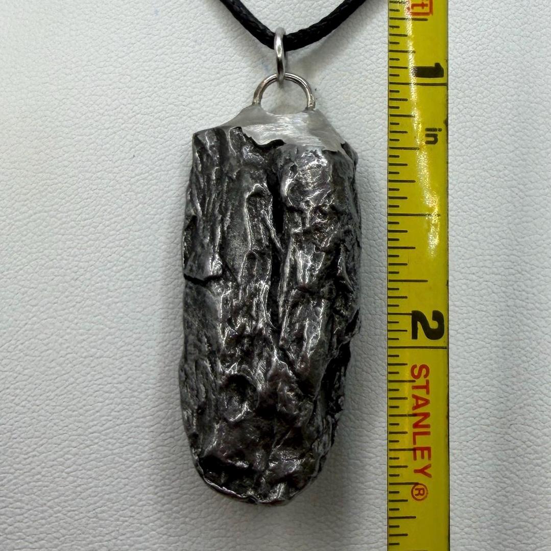 Campo del Cielo Meteorite Pendant: Authentic Iron Meteorite Jewelry, 33.66g