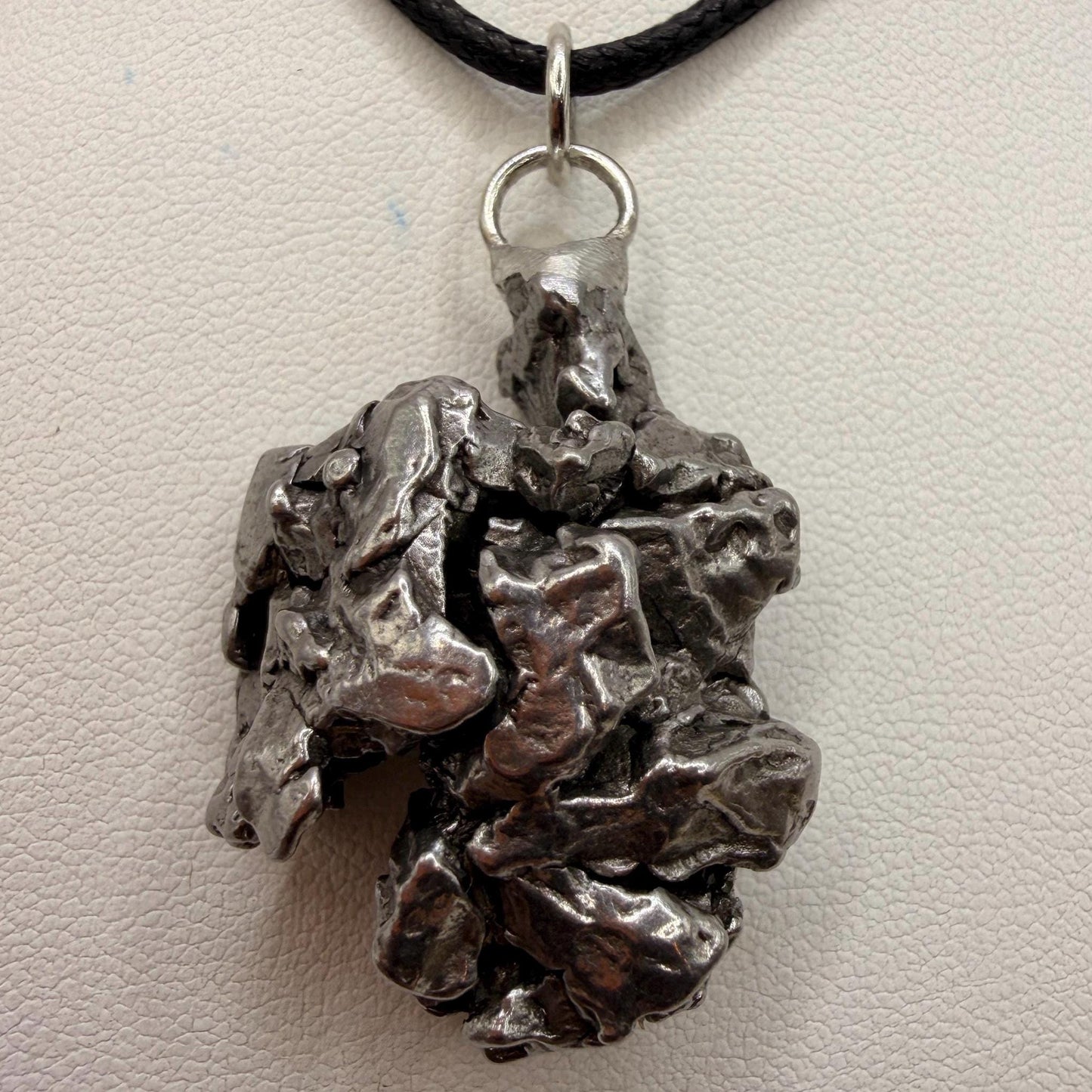 Campo del Cielo Meteorite Pendant: Iron Astronomy Jewelry, Moving Piece, Jigsaw piece, 26.24 grams