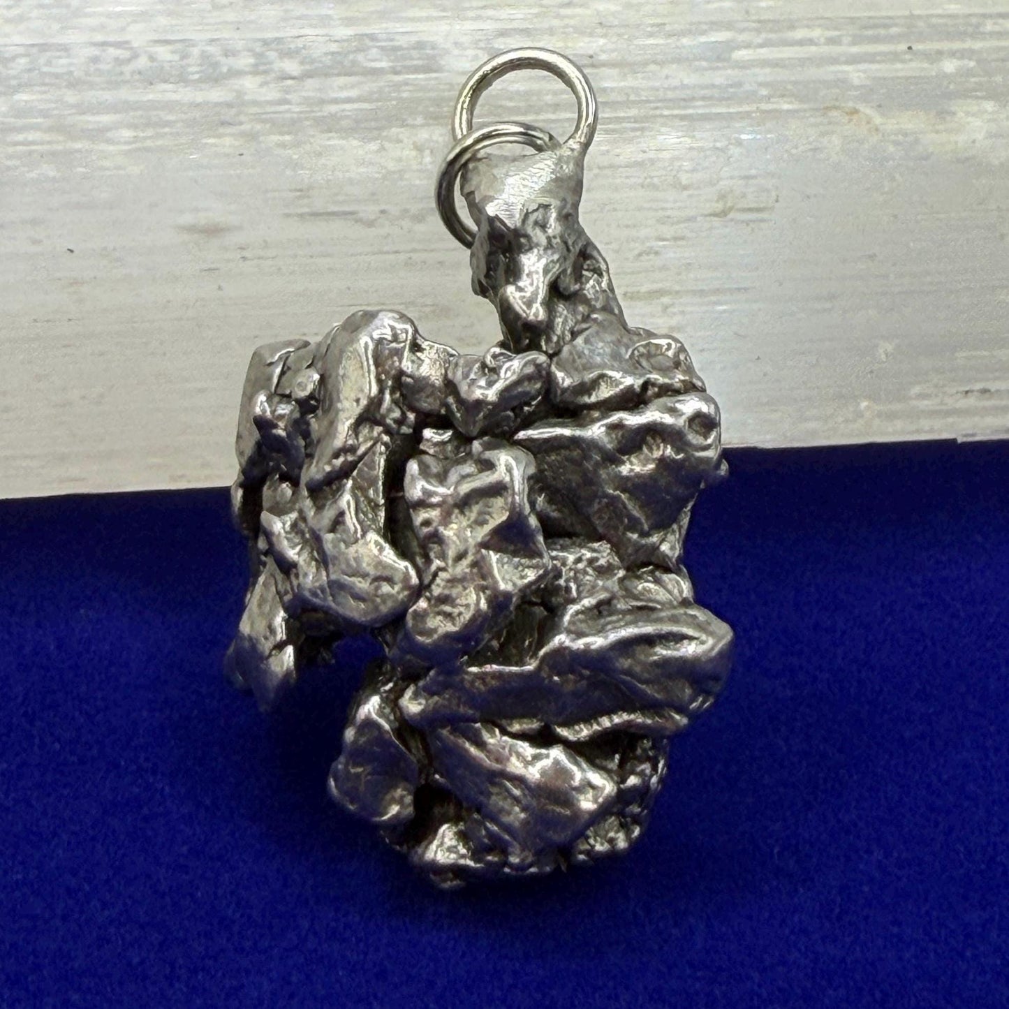 Campo del Cielo Meteorite Pendant: Iron Astronomy Jewelry, Moving Piece, Jigsaw piece, 26.24 grams