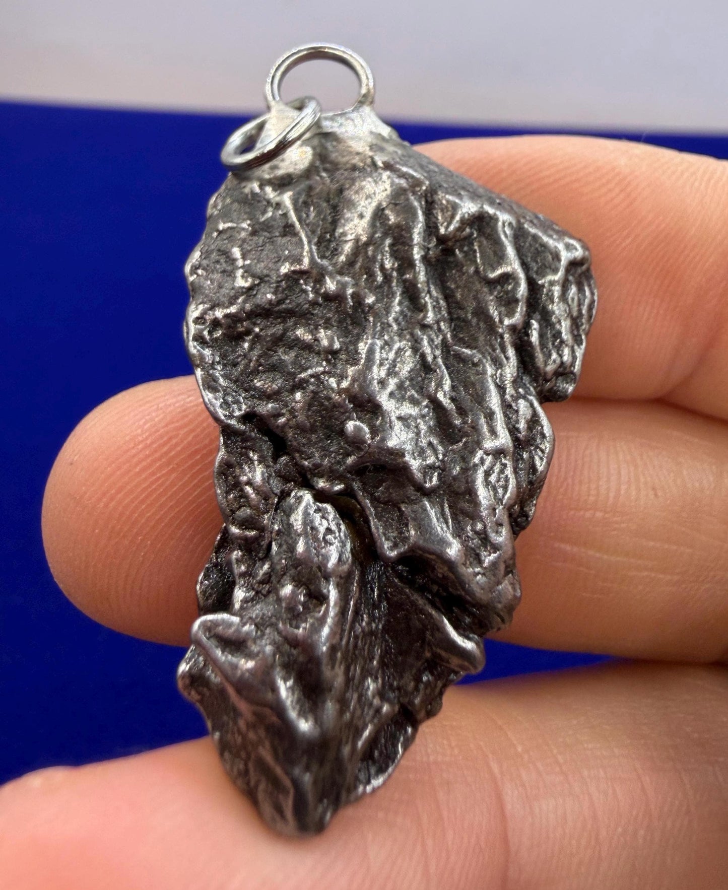 Campo del Cielo Meteorite Pendant: Authentic Iron Meteorite Jewelry, 18.80g