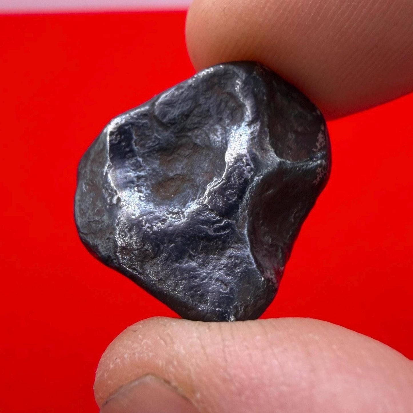 Agoudal Iron Meteorite Specimen: Authentic Meteorite, IIAB Hexahedrite, 10.76 grams