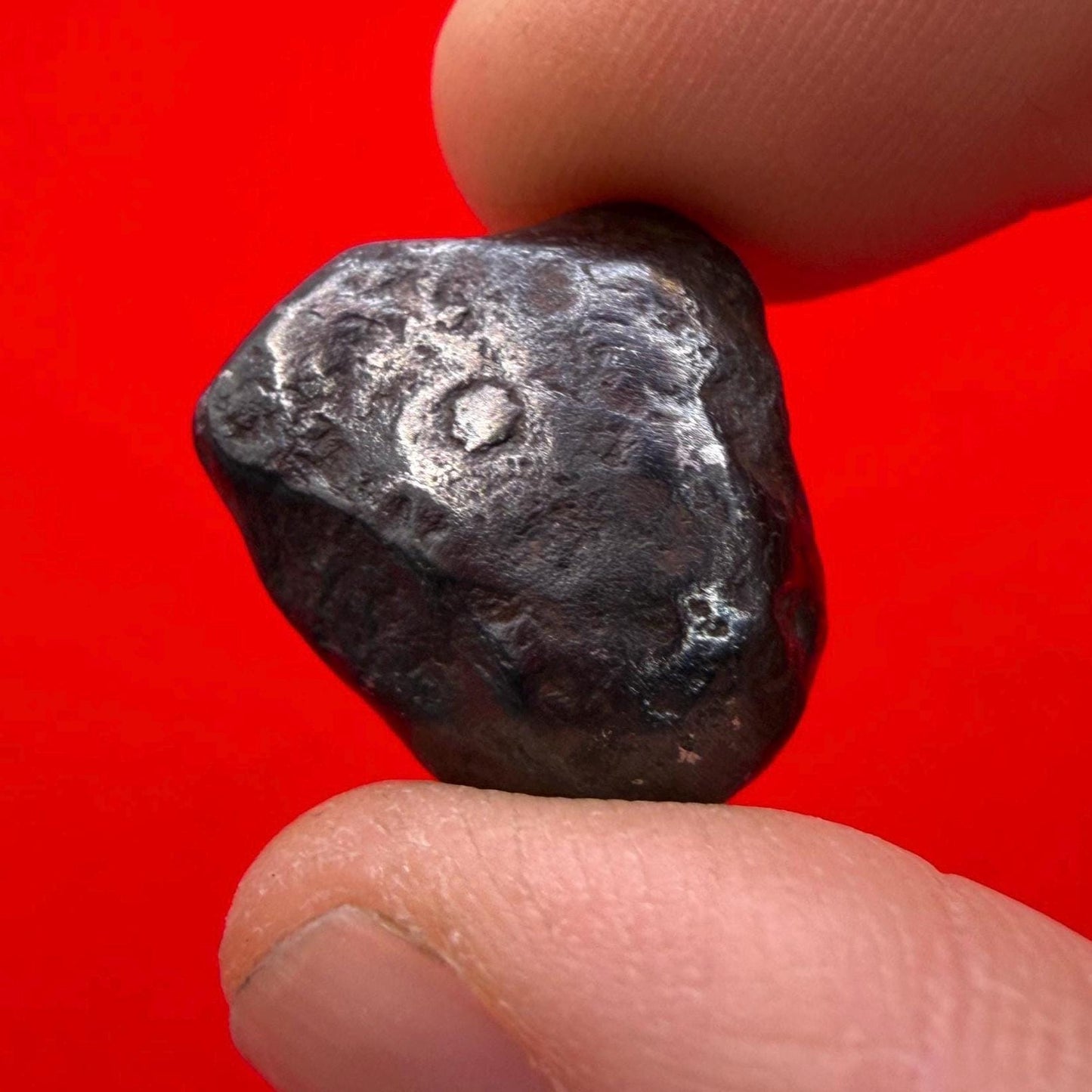 Agoudal Iron Meteorite Specimen: Authentic Meteorite, IIAB Hexahedrite, 10.76 grams