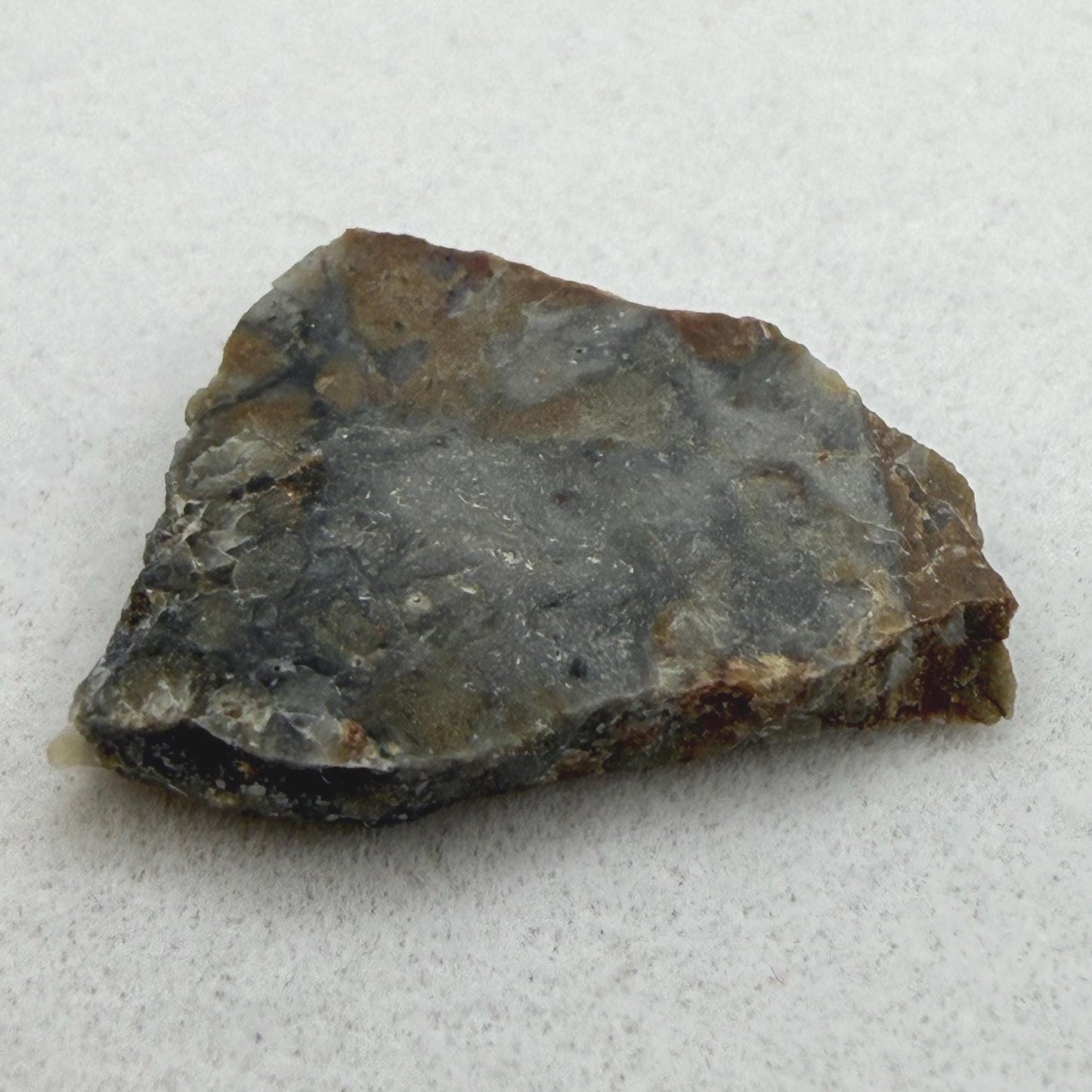 NWA 18045 Lunar Meteorite Slice, Newly Classified, Translucent, Authentic Moon Rock, Melt Breccia, 0.93 grams