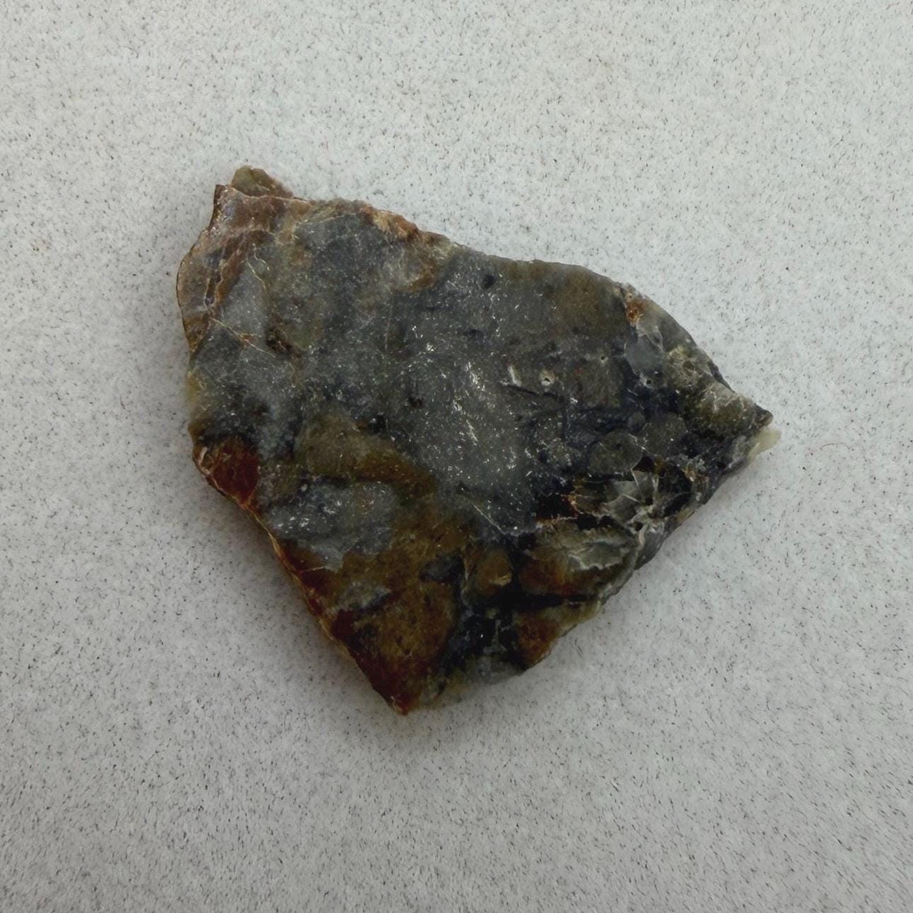 NWA 18045 Lunar Meteorite Slice, Newly Classified, Translucent, Authentic Moon Rock, Melt Breccia, 0.93 grams