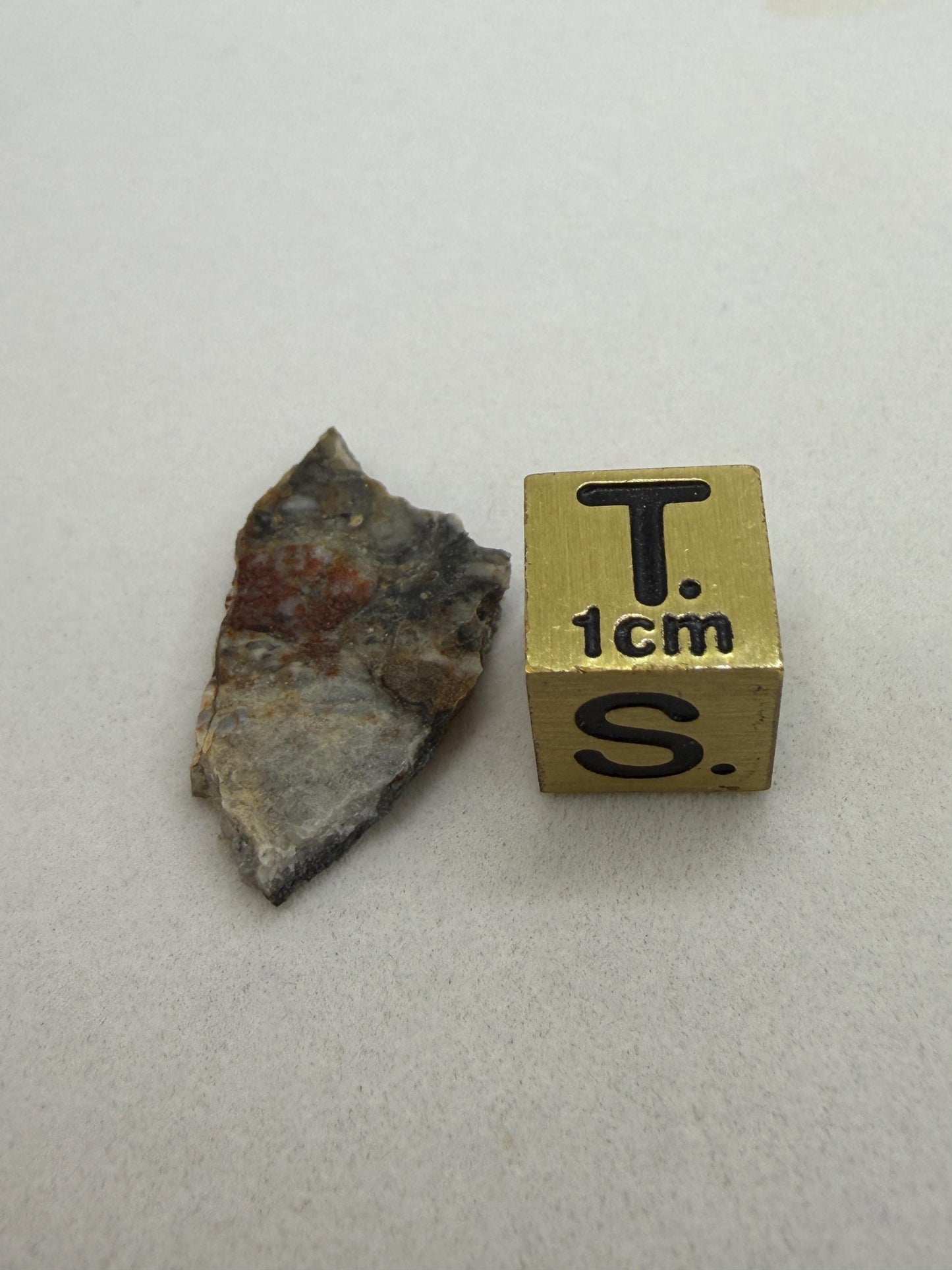 NWA 18045 Lunar Meteorite Slice Pendant, Authentic Moon Rock (Melt Breccia) in a Stainless Steel Window Pendant, 1.39g