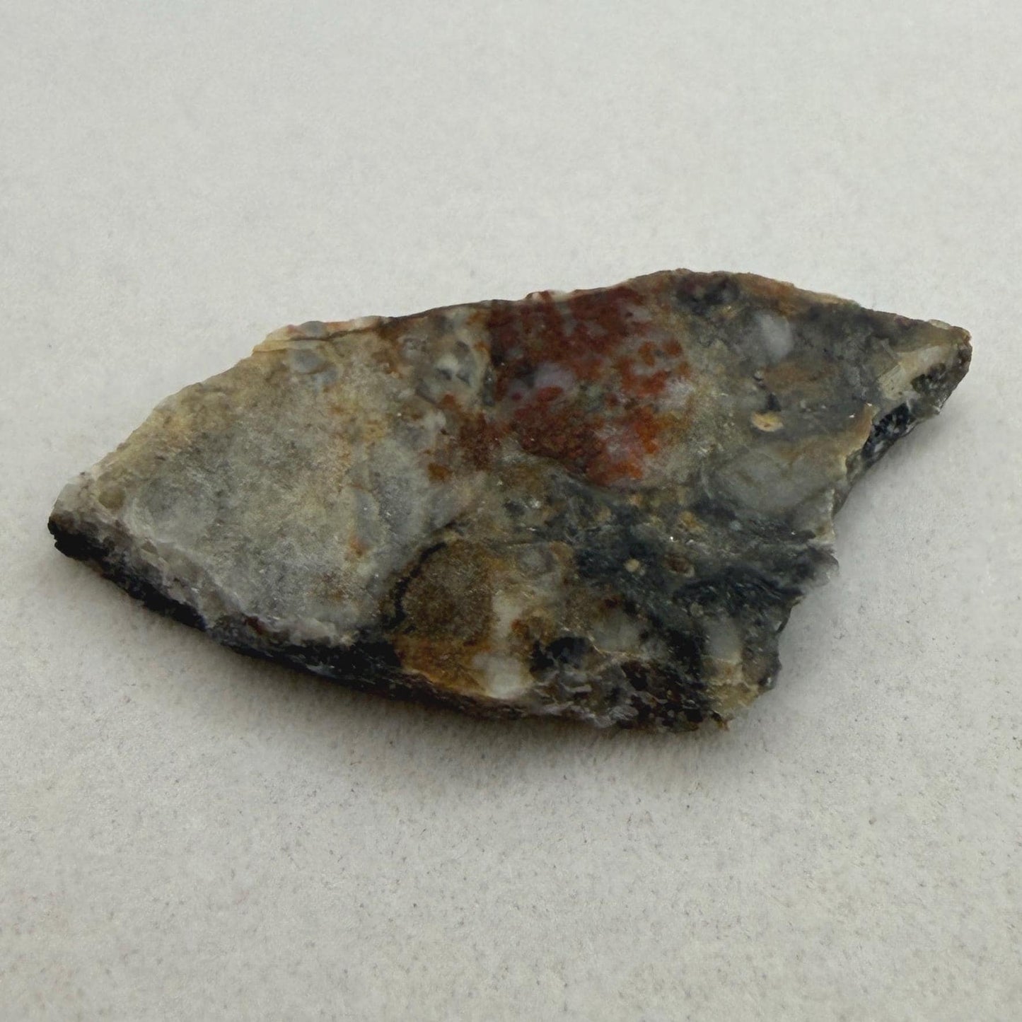 NWA 18045 Lunar Meteorite Slice Pendant, Authentic Moon Rock (Melt Breccia) in a Stainless Steel Window Pendant, 1.39g