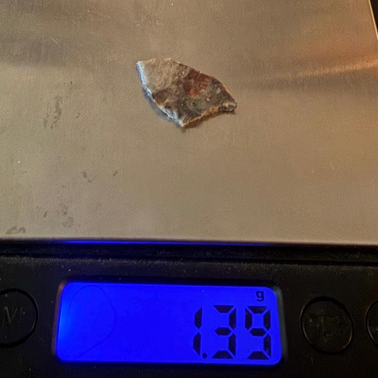 NWA 18045 Lunar Meteorite Slice Pendant, Authentic Moon Rock (Melt Breccia) in a Stainless Steel Window Pendant, 1.39g