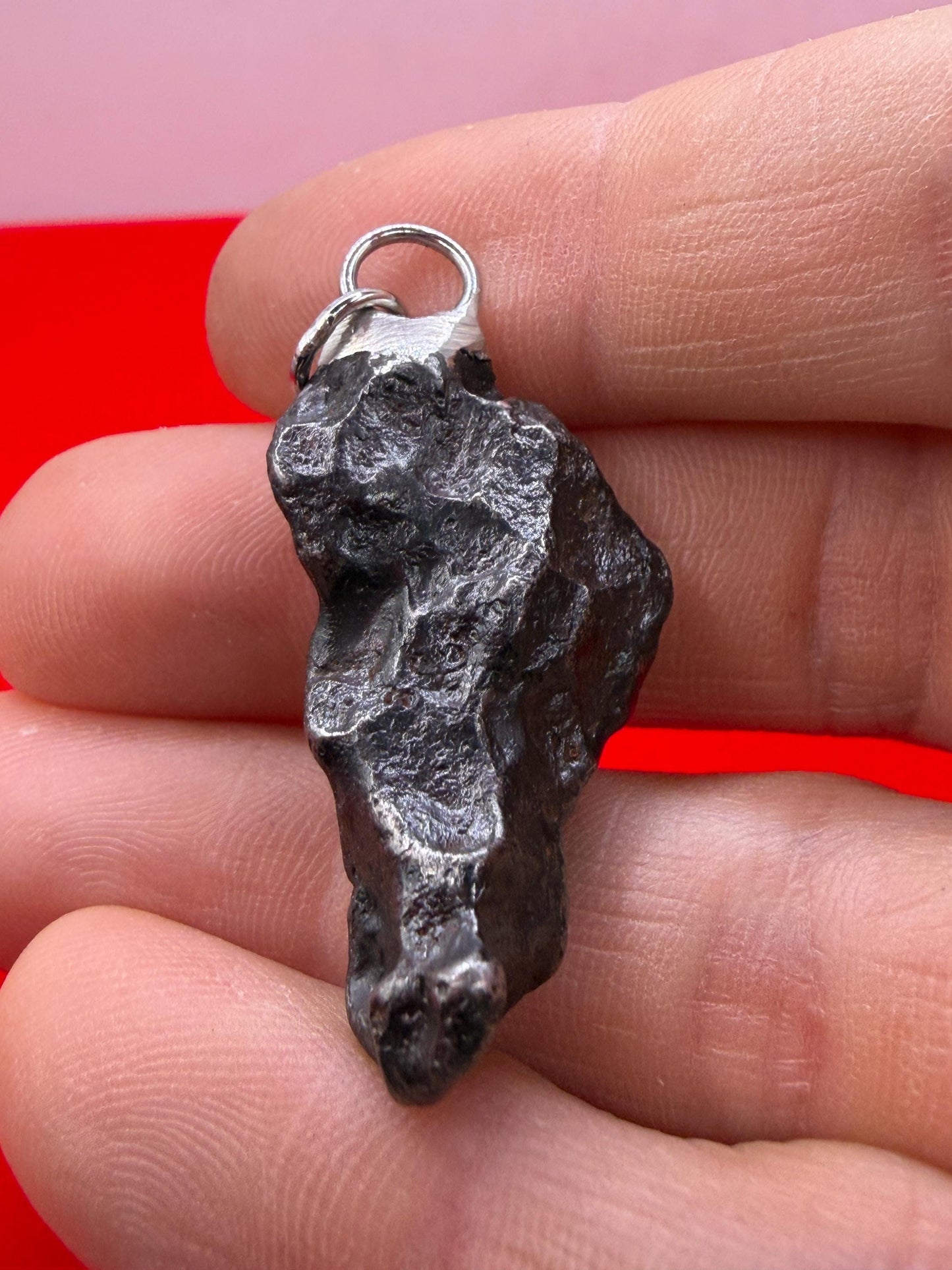 Sikhote-Alin Iron Meteorite Pendant: Astronomy Space Gift, 16.75g