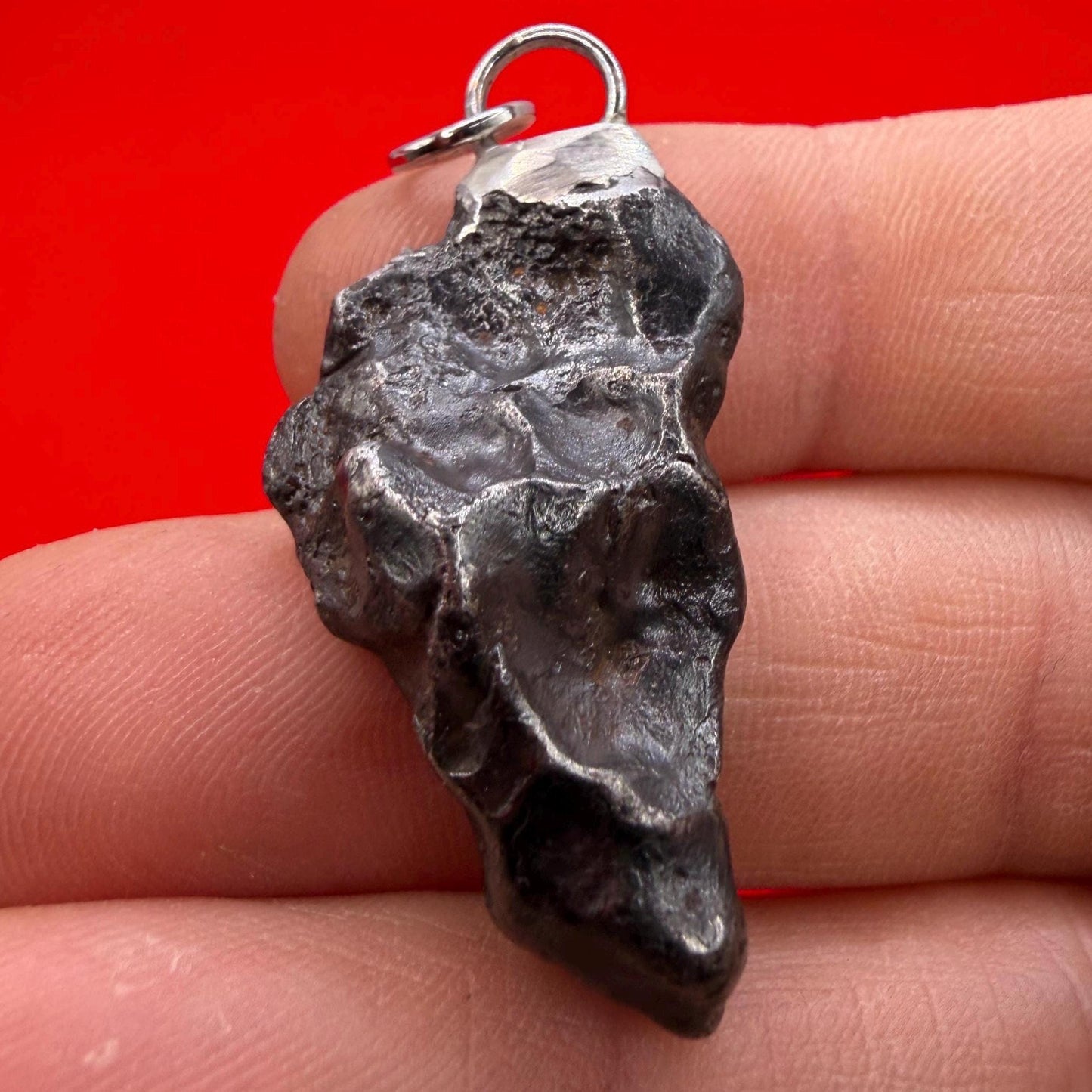Sikhote-Alin Iron Meteorite Pendant: Astronomy Space Gift, 16.75g