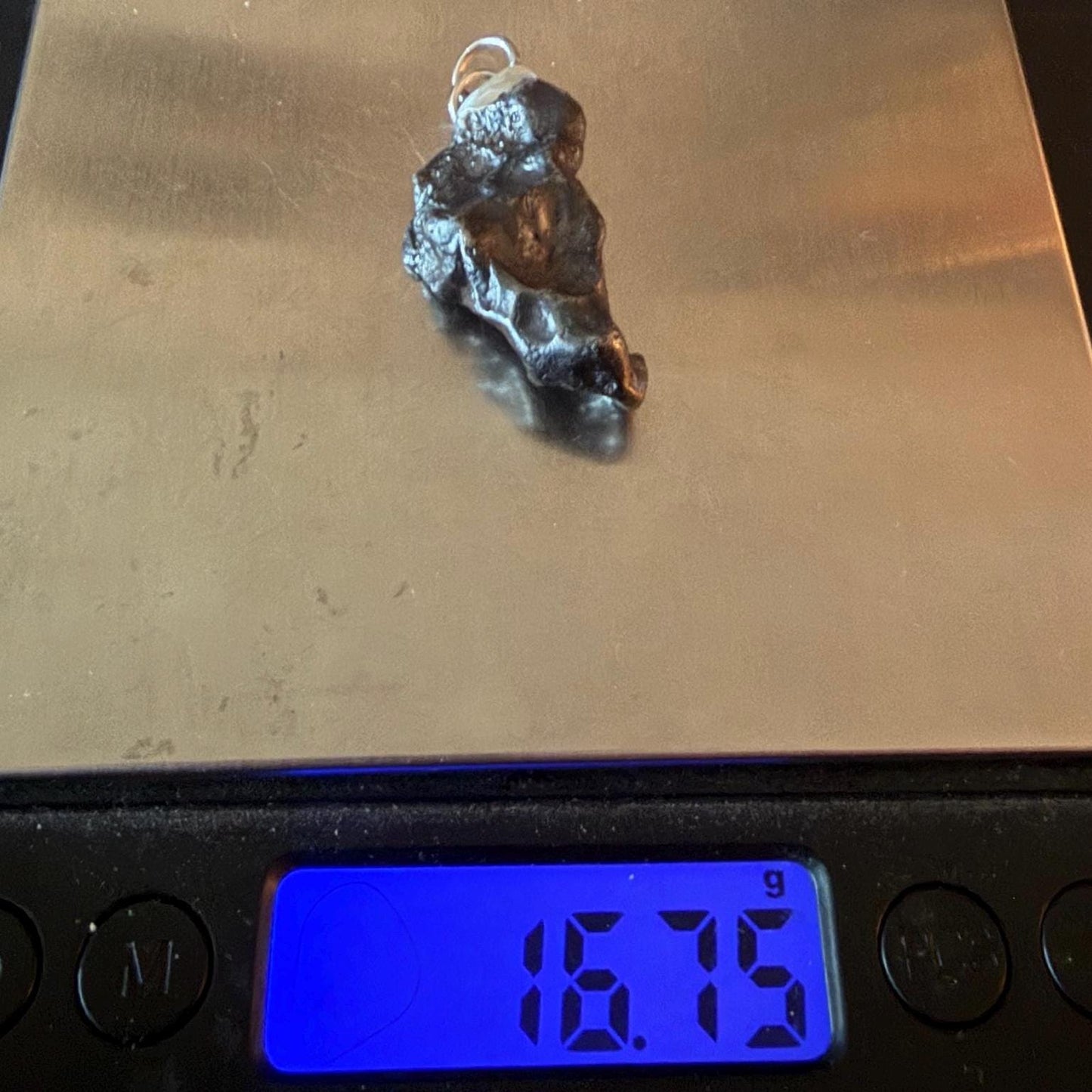 Sikhote-Alin Iron Meteorite Pendant: Astronomy Space Gift, 16.75g