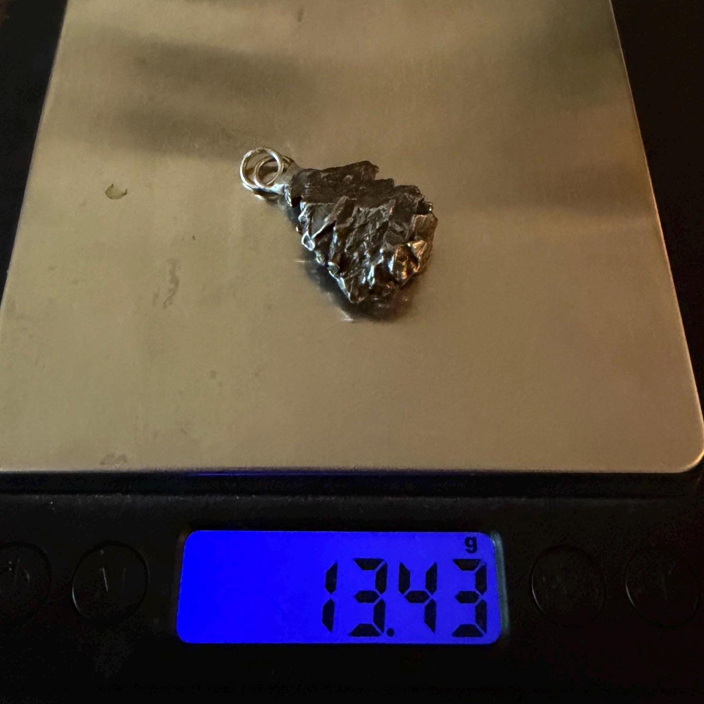 Campo del Cielo Meteorite Pendant: Authentic Iron Meteorite, Space Gift, 13.43 grams