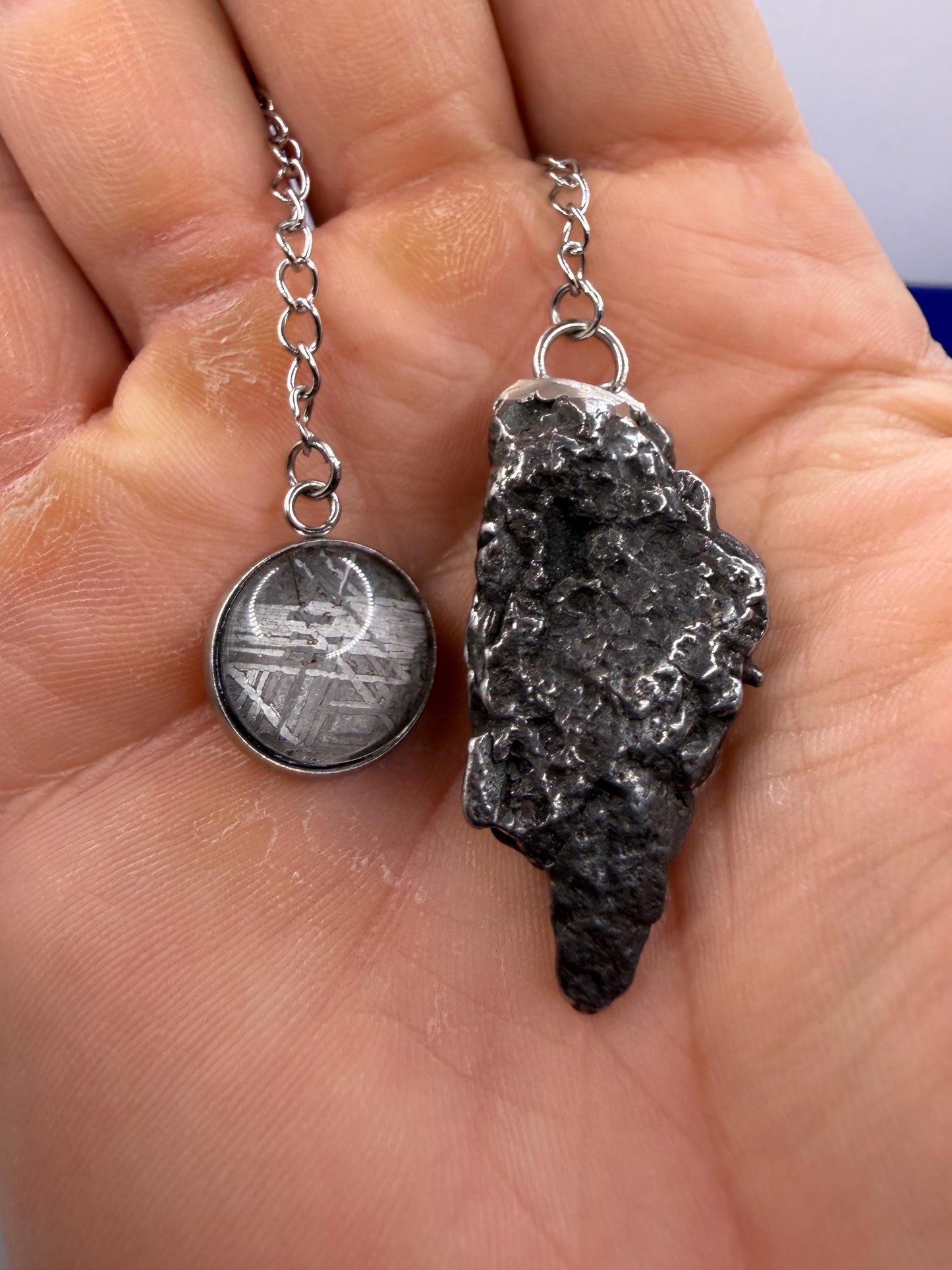 Campo del Cielo Meteorite Pendulum, Rare Cosmic Divination Tool, Crystal Healing Gift, 22.84g