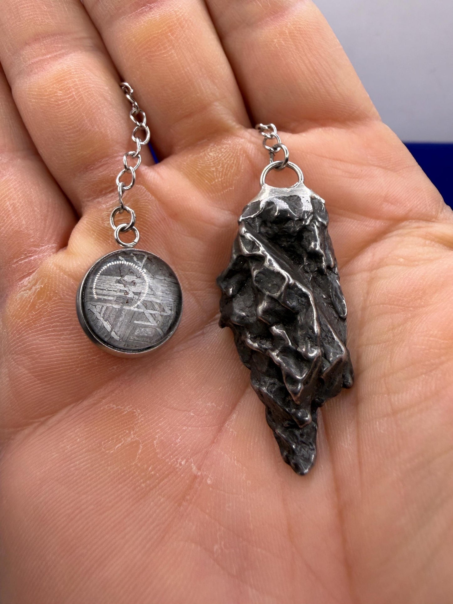 Campo del Cielo Meteorite Pendulum, Rare Cosmic Divination Tool, Crystal Healing Gift, 22.84g