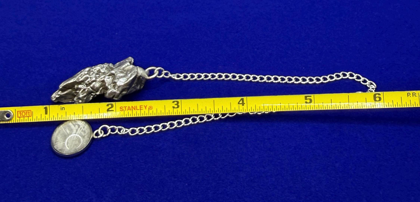 Campo del Cielo Meteorite Pendulum, Rare Cosmic Divination Tool, Crystal Healing Gift, 24.22g
